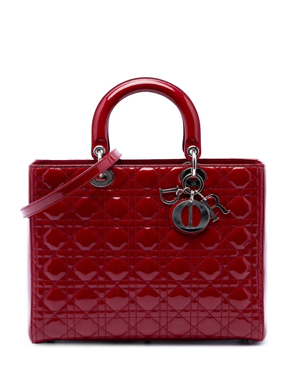 2011 Large Patent Cannage Lady Dior satchel