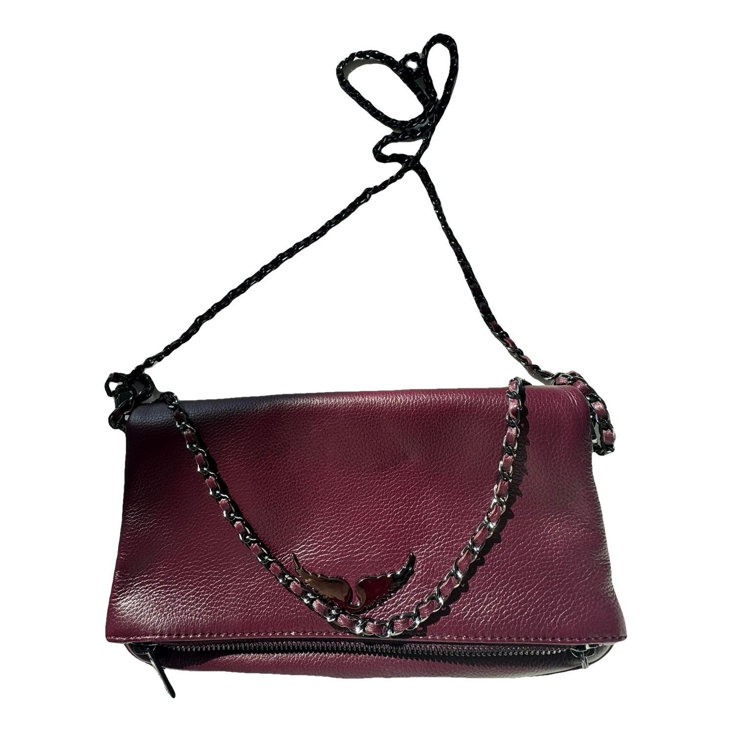 Rock leather clutch bag