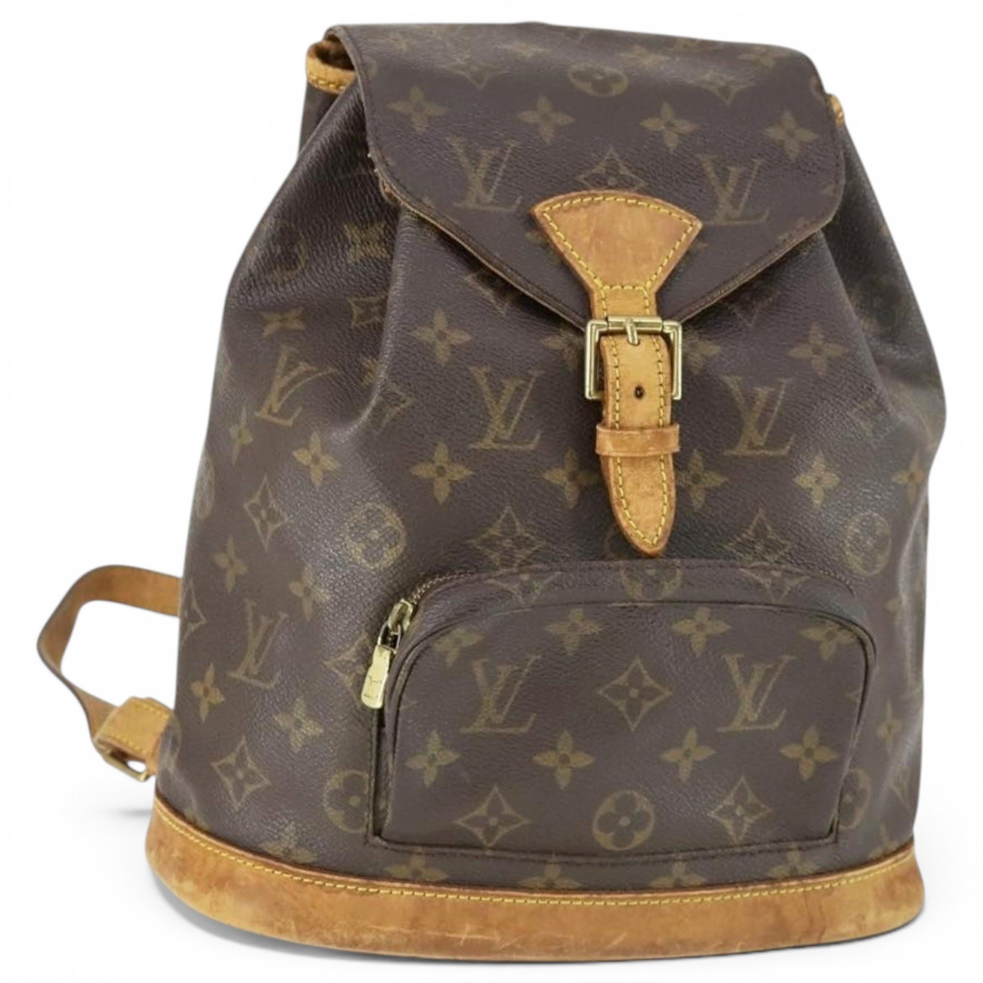 Montsouris Vintage leather backpack