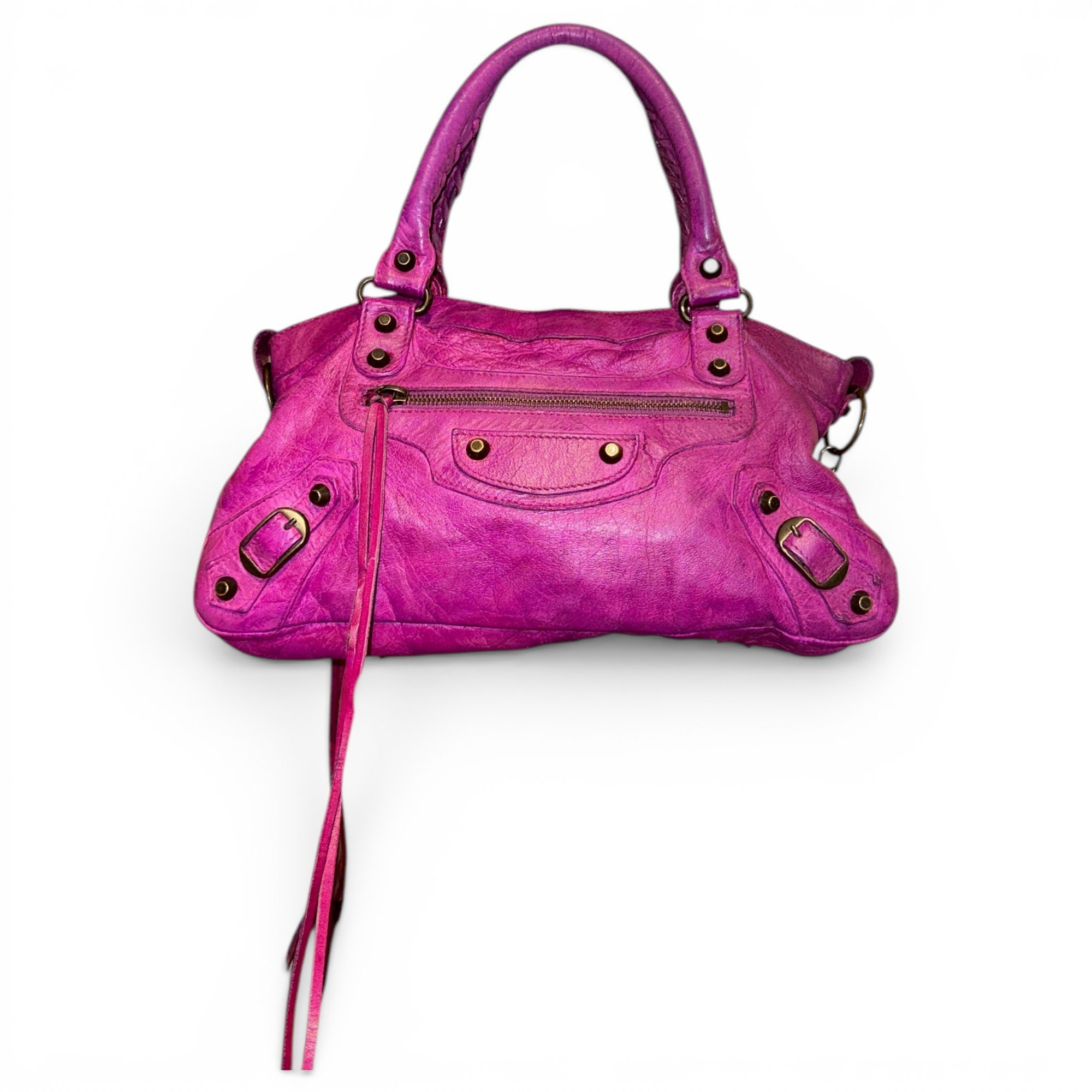 First leather handbag