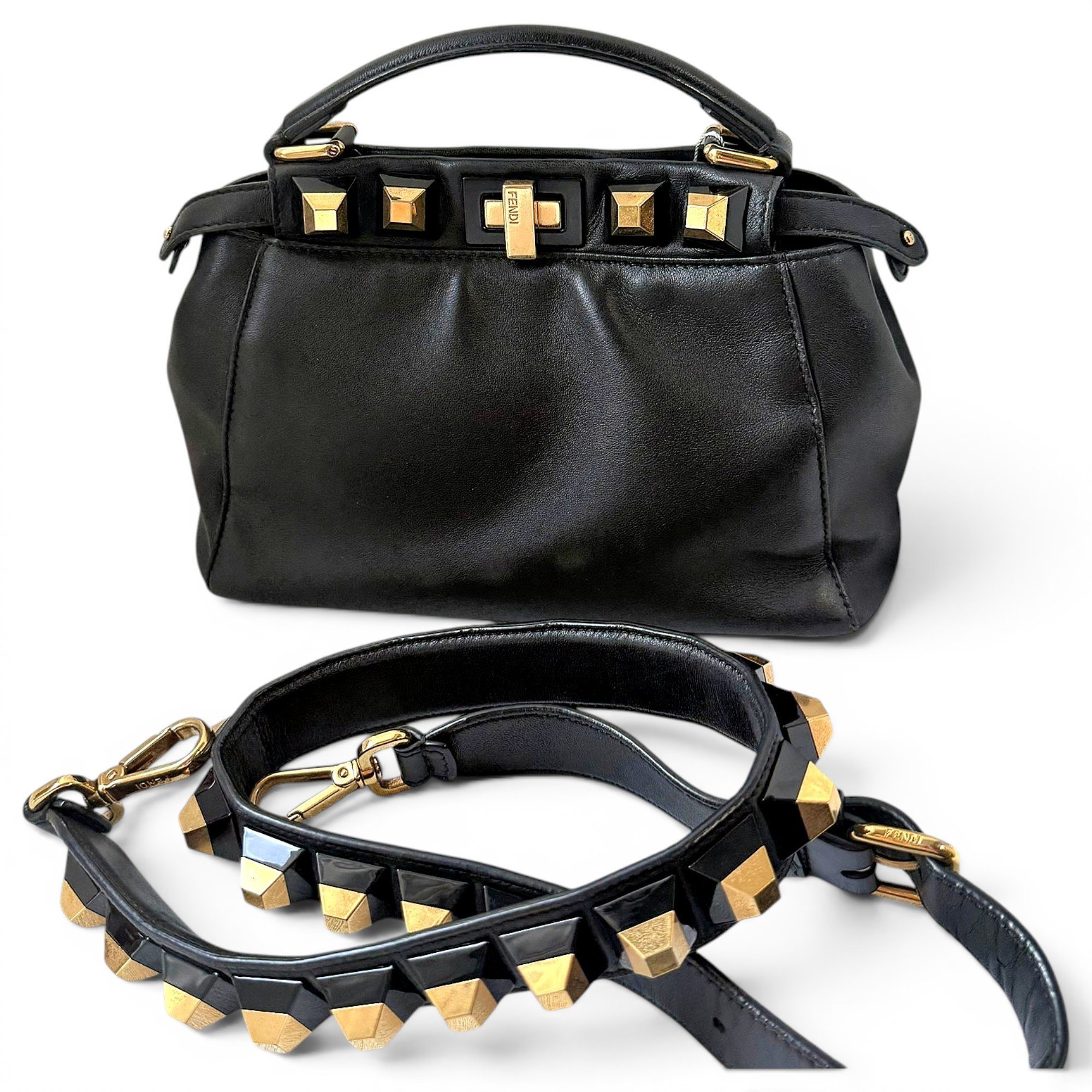 Peekaboo leather handbag