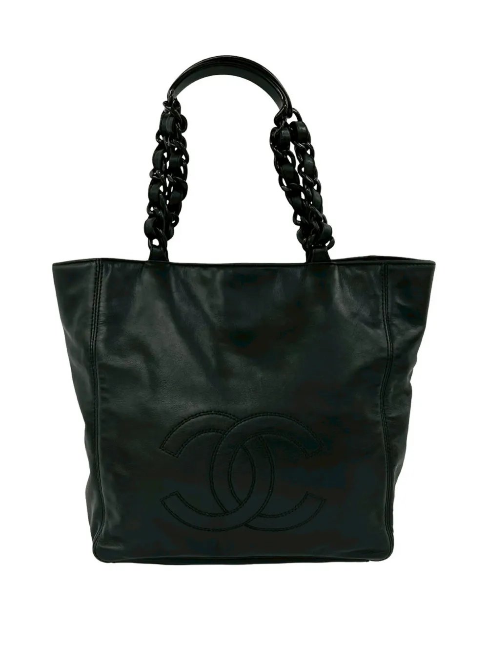 1997-1999 CC Lambskin Plastic Chain tote bag