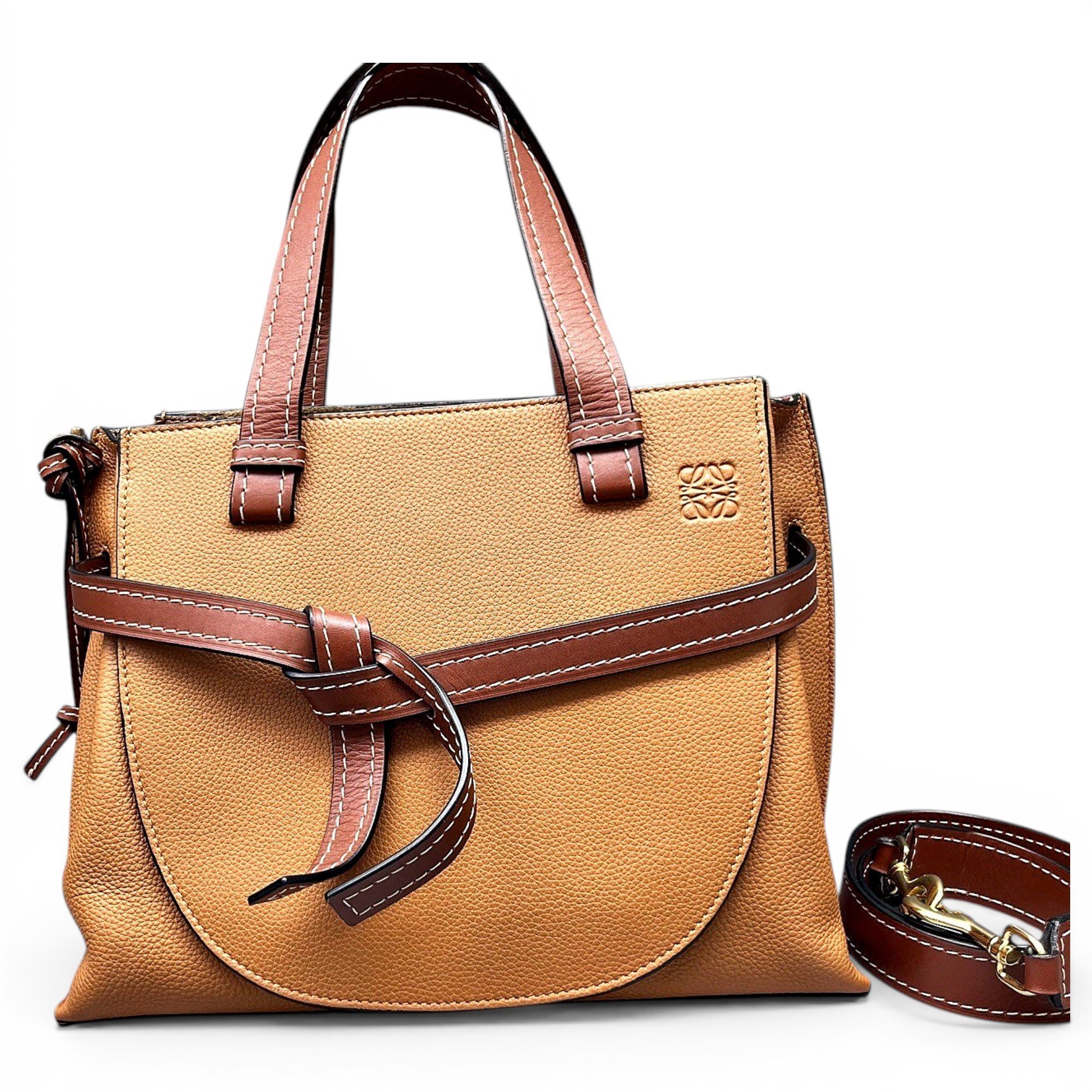 Gate Top Handle leather handbag
