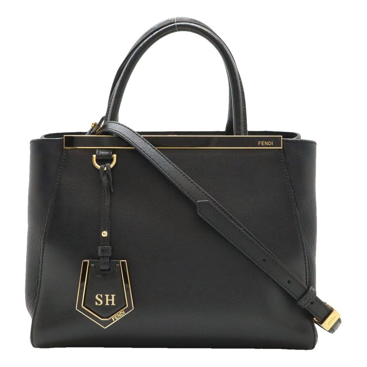 Pocket leather handbag