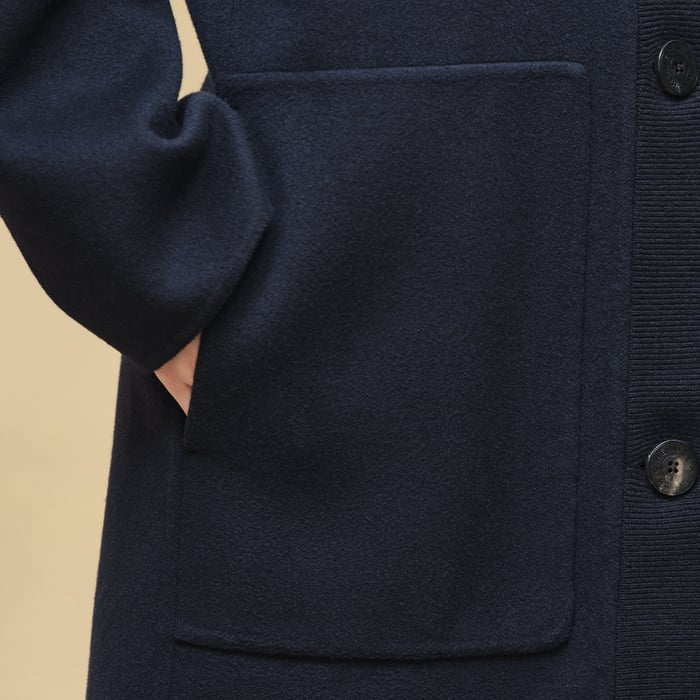 Bleu Noir Cardigan Coat