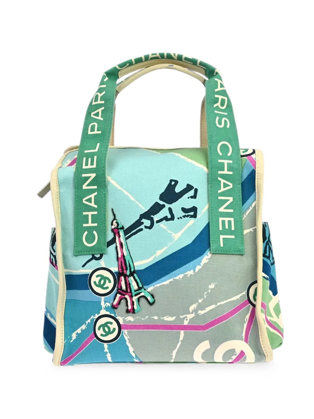 1990 Cruise Line Paris Map tote bag
