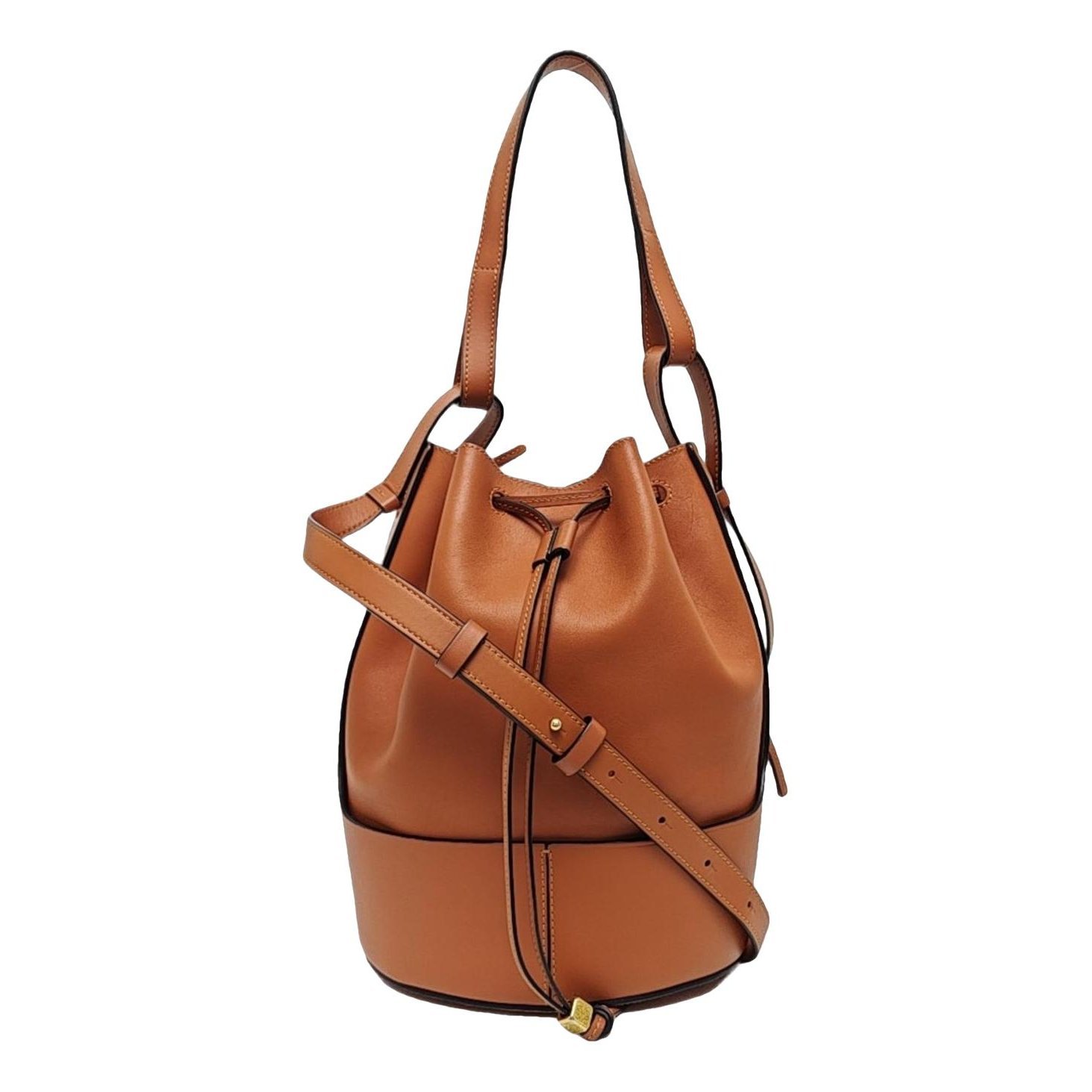Balloon leather handbag