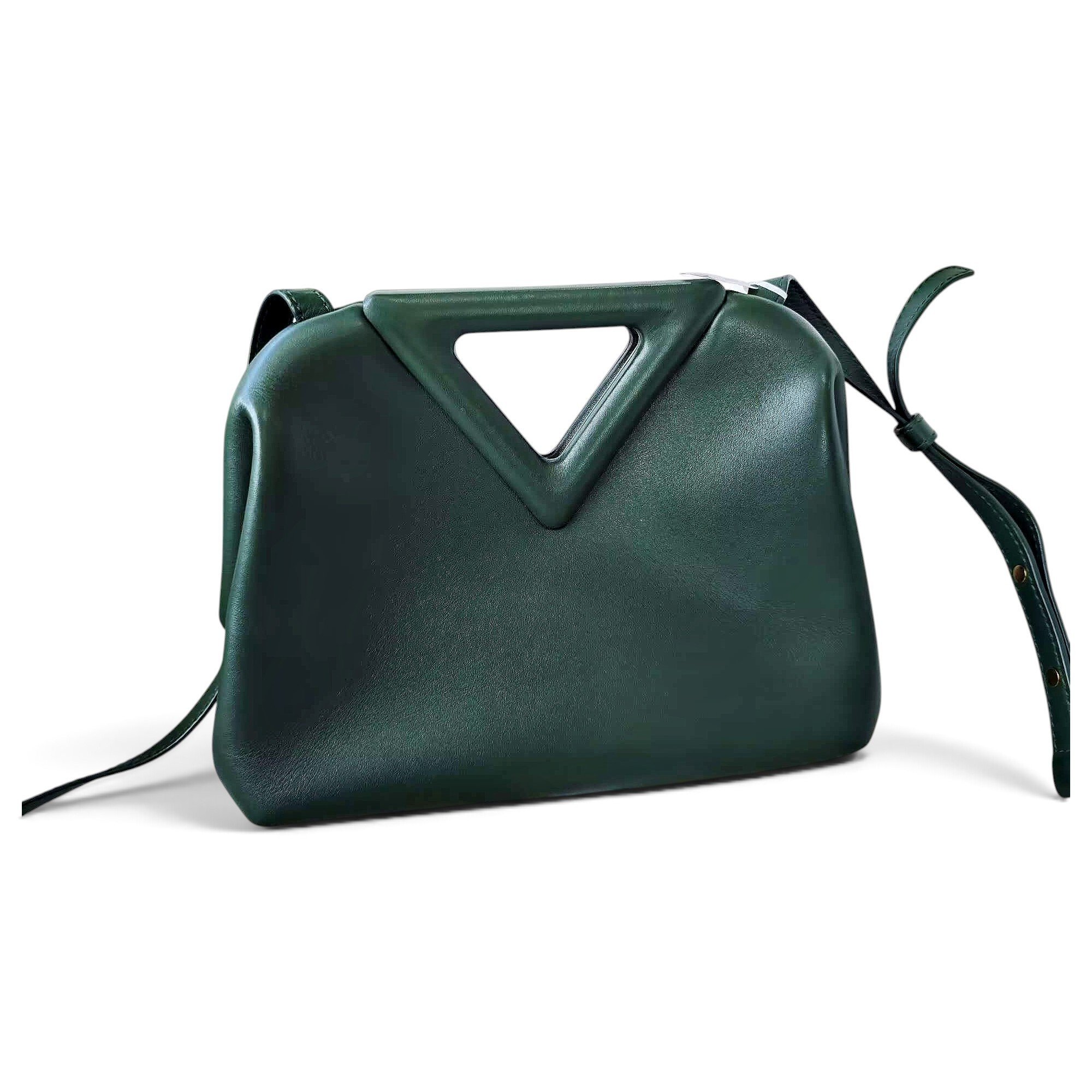 Point leather handbag