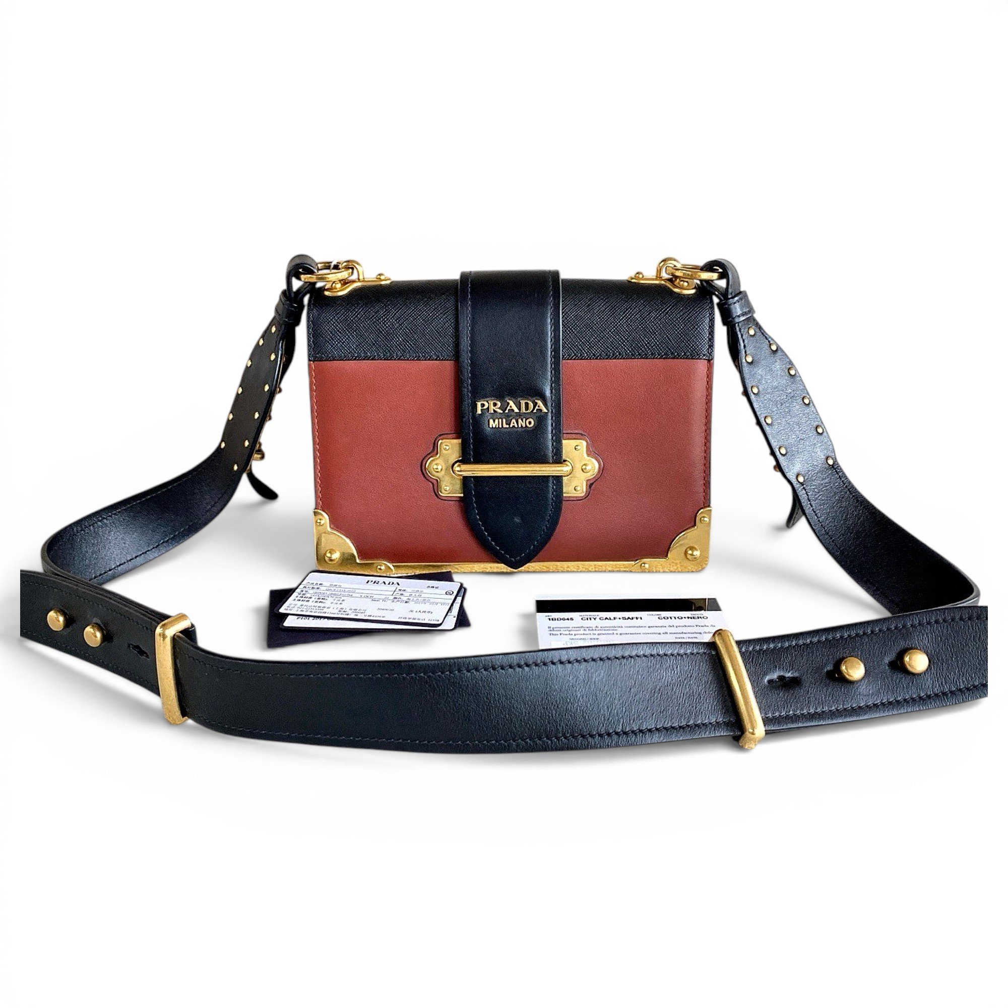 Cahier leather handbag