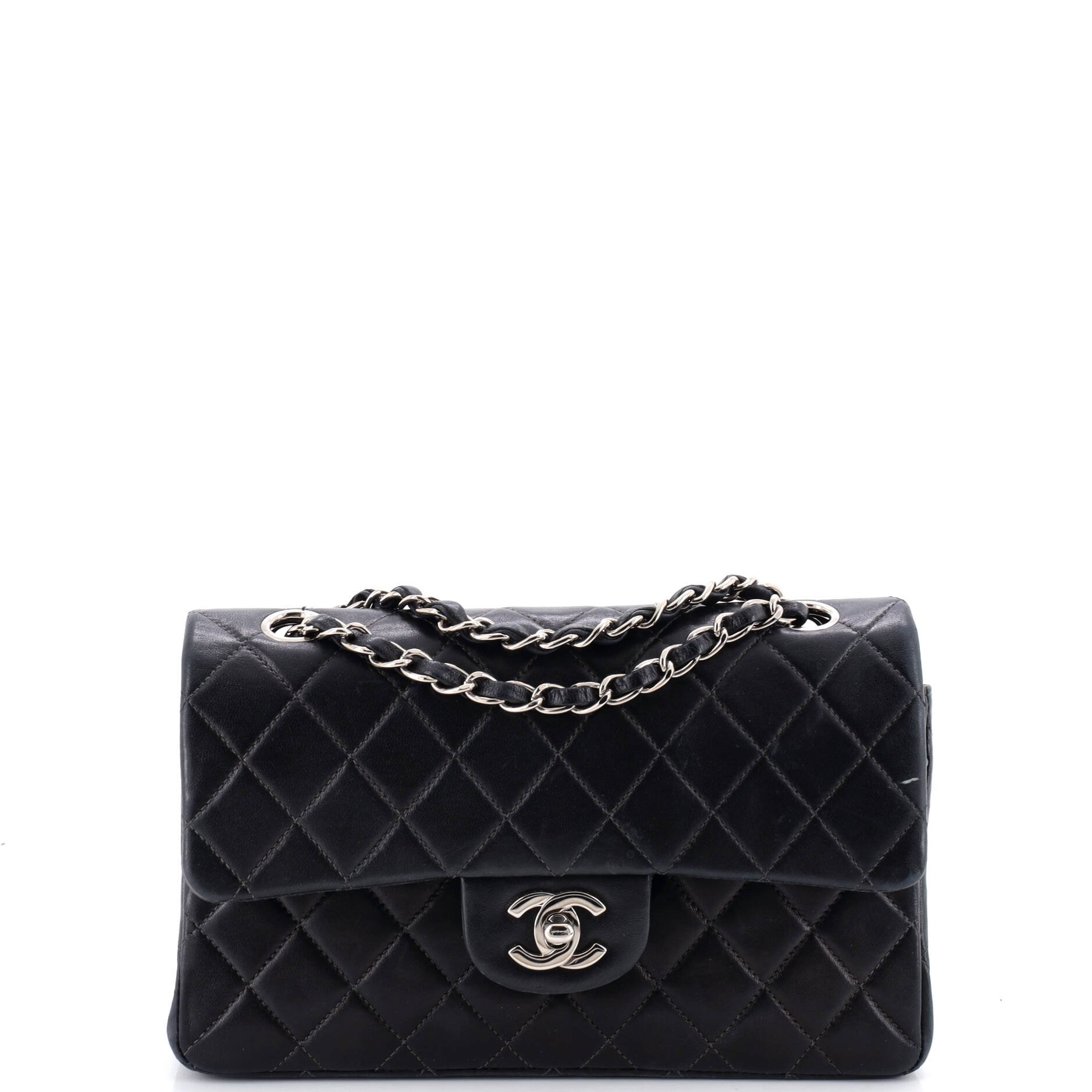 Vintage Classic Double Flap Bag Quilted Lambskin Small
