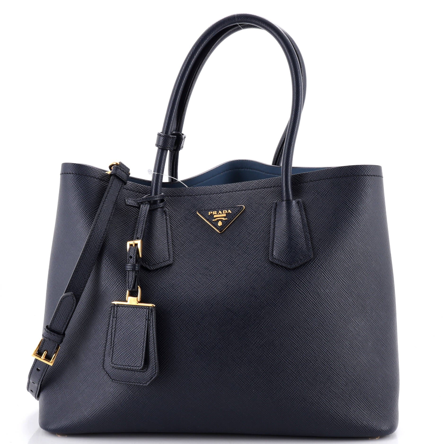 Cuir Double Tote Saffiano Leather Large
