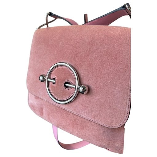 Disc leather handbag