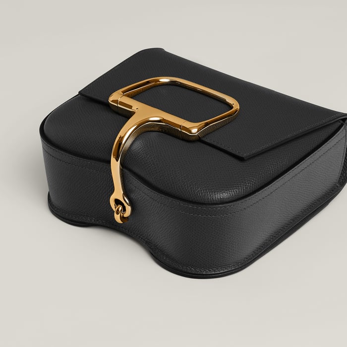 Noir Bolsa Hermès Della Cavalleria Míni