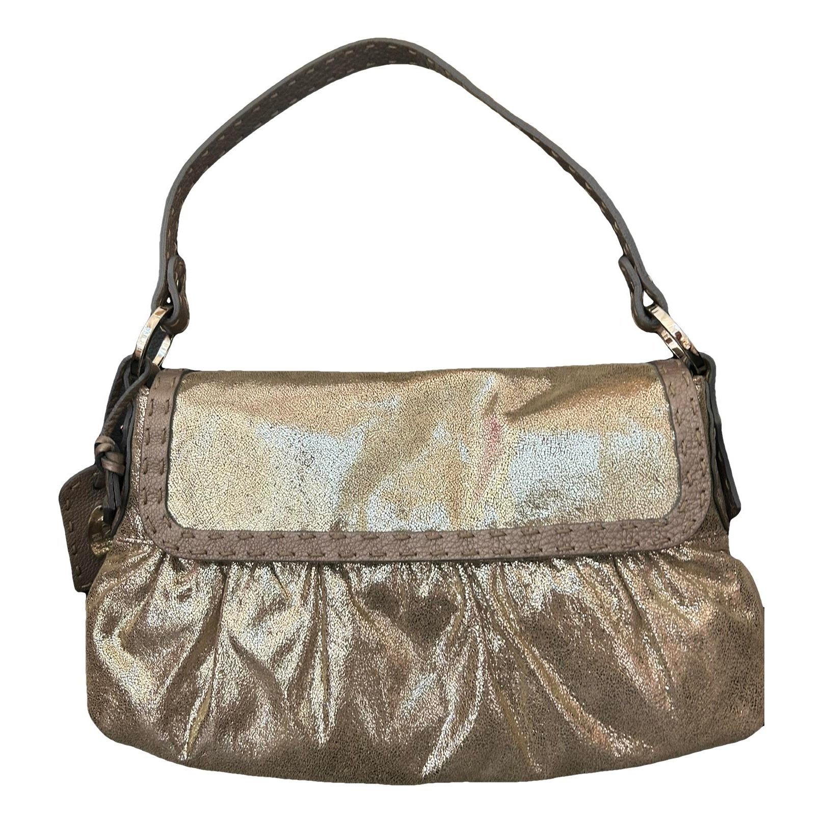 Baguette leather handbag