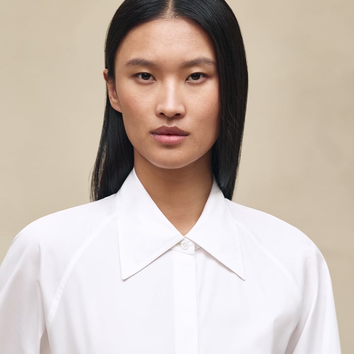 Blanc Equestrian Shirt Dress