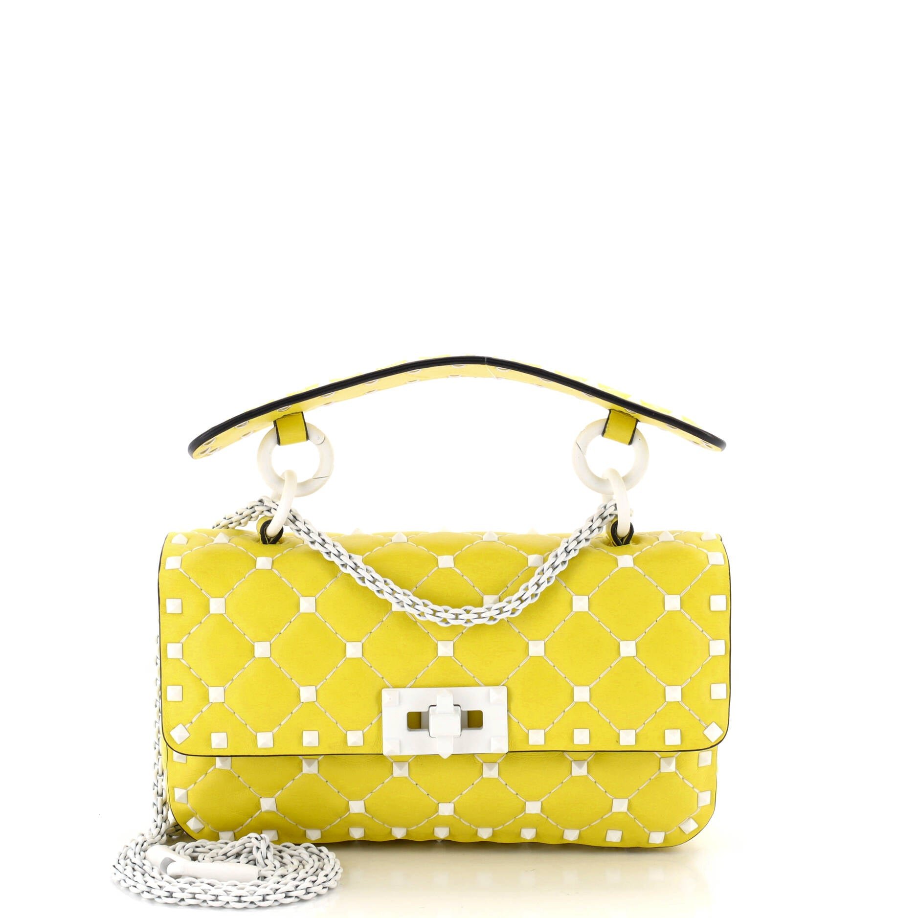 Free Rockstud Spike Flap Bag Quilted Leather Small