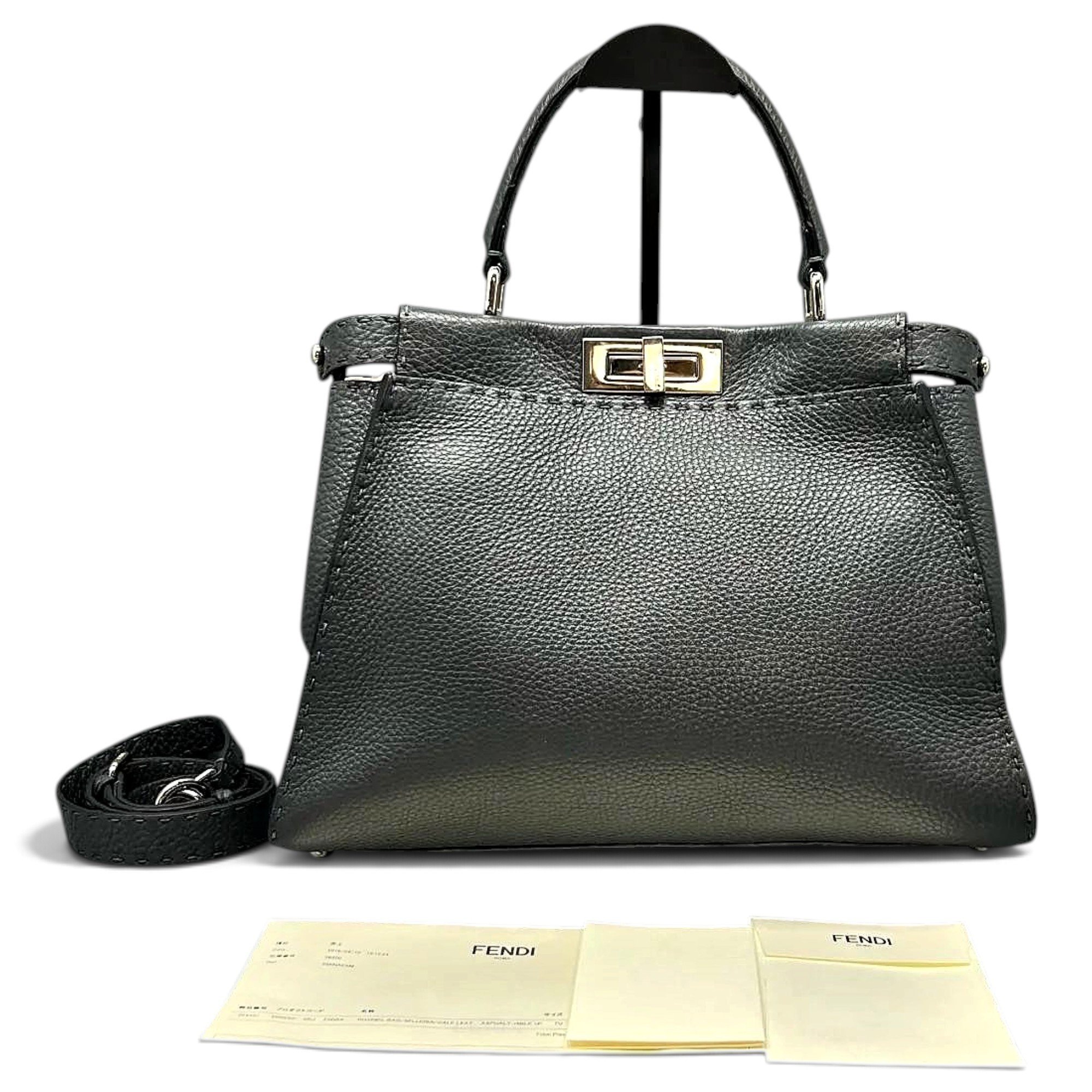 Peekaboo leather handbag