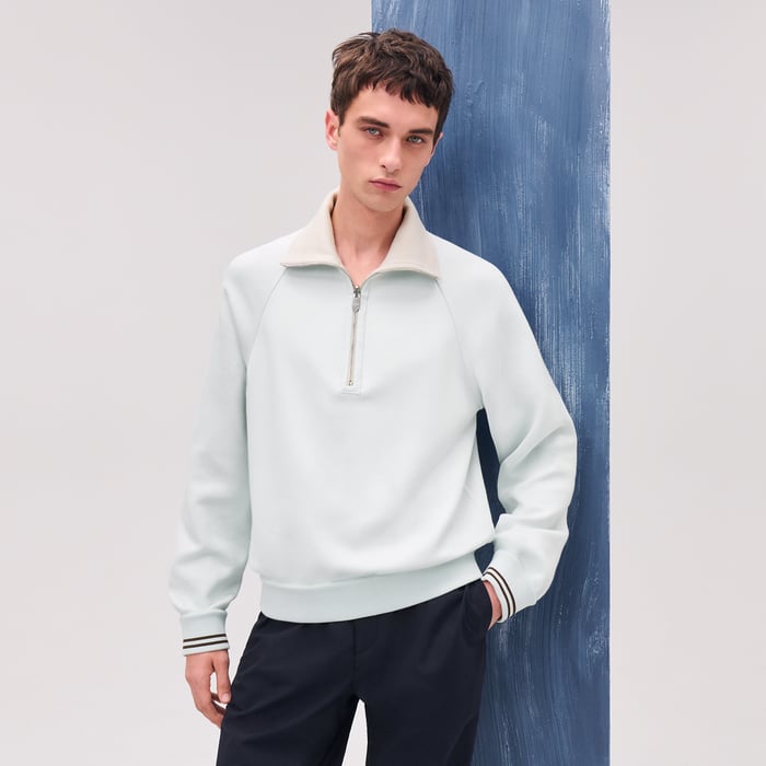 Vapeur "Reversible Sport" Full-zip Sweater