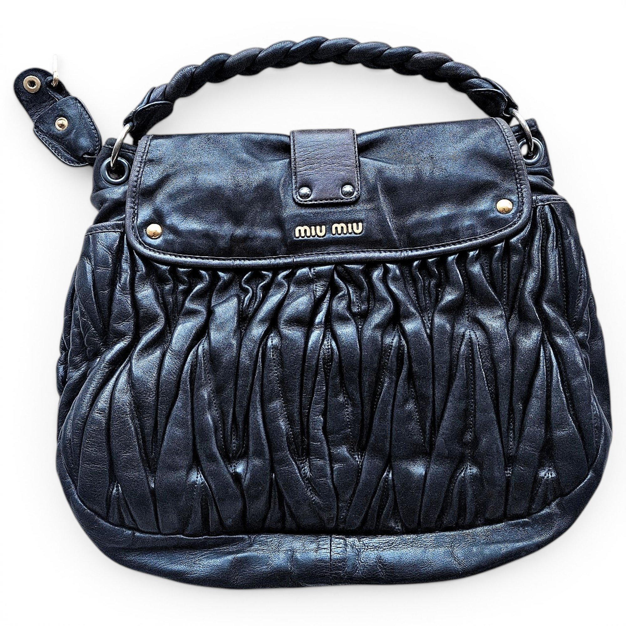 Coffer leather handbag
