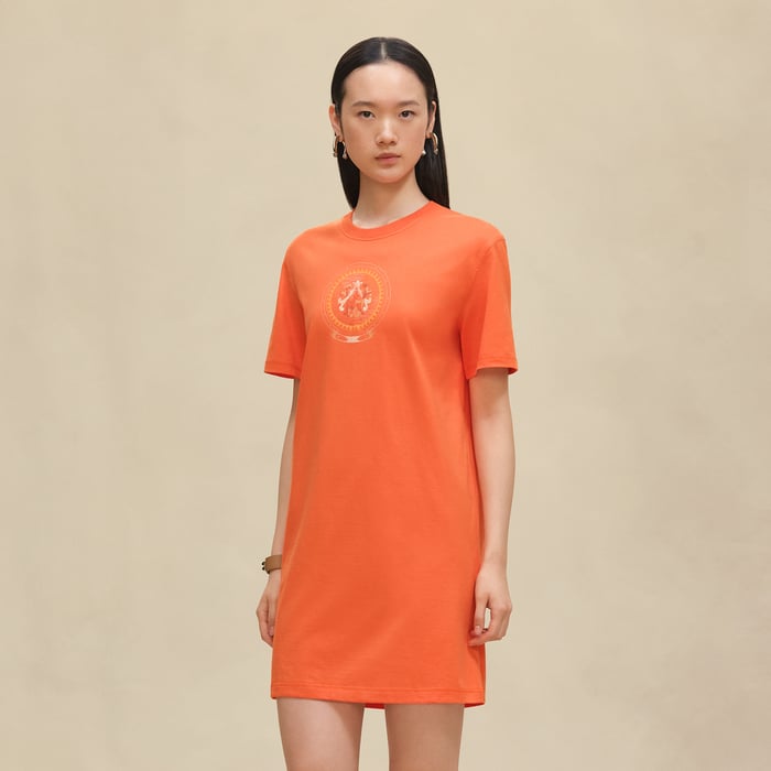 Orange Pop "Mors a Jouets" T-shirt Dress
