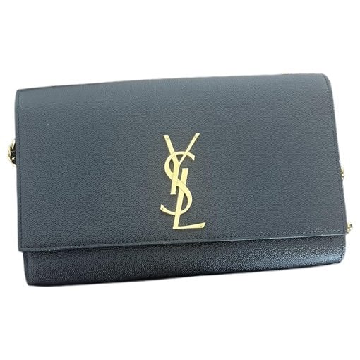 Leather clutch bag