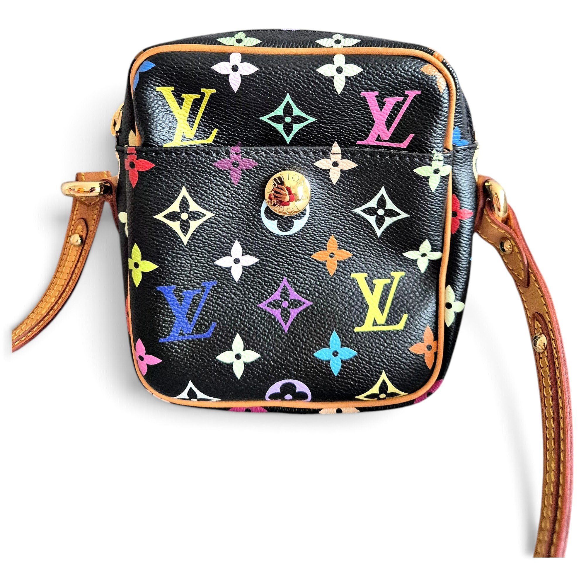 Leather clutch bag