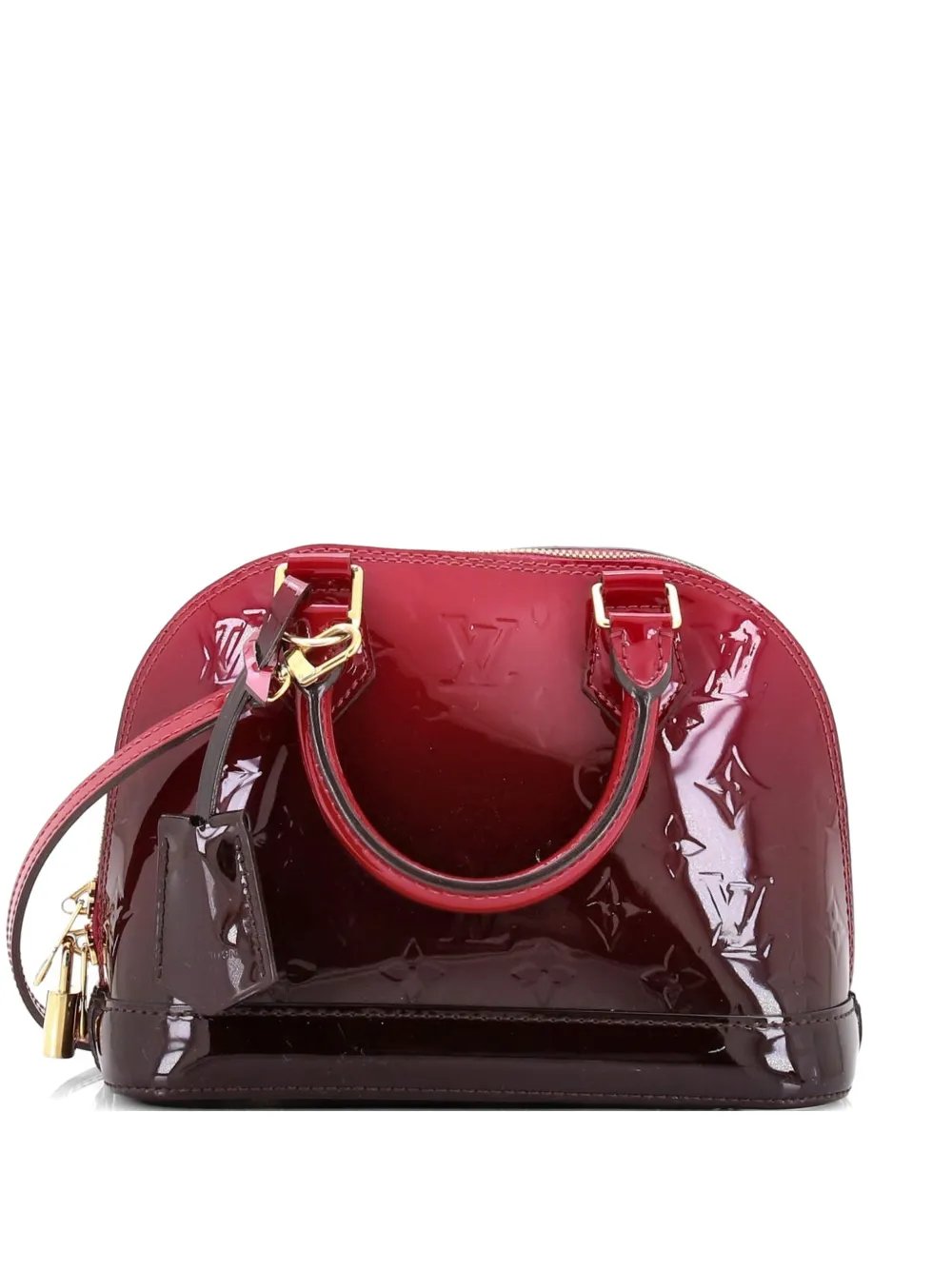 Alma Handbag Ombre Monogram Vernis BB satchel