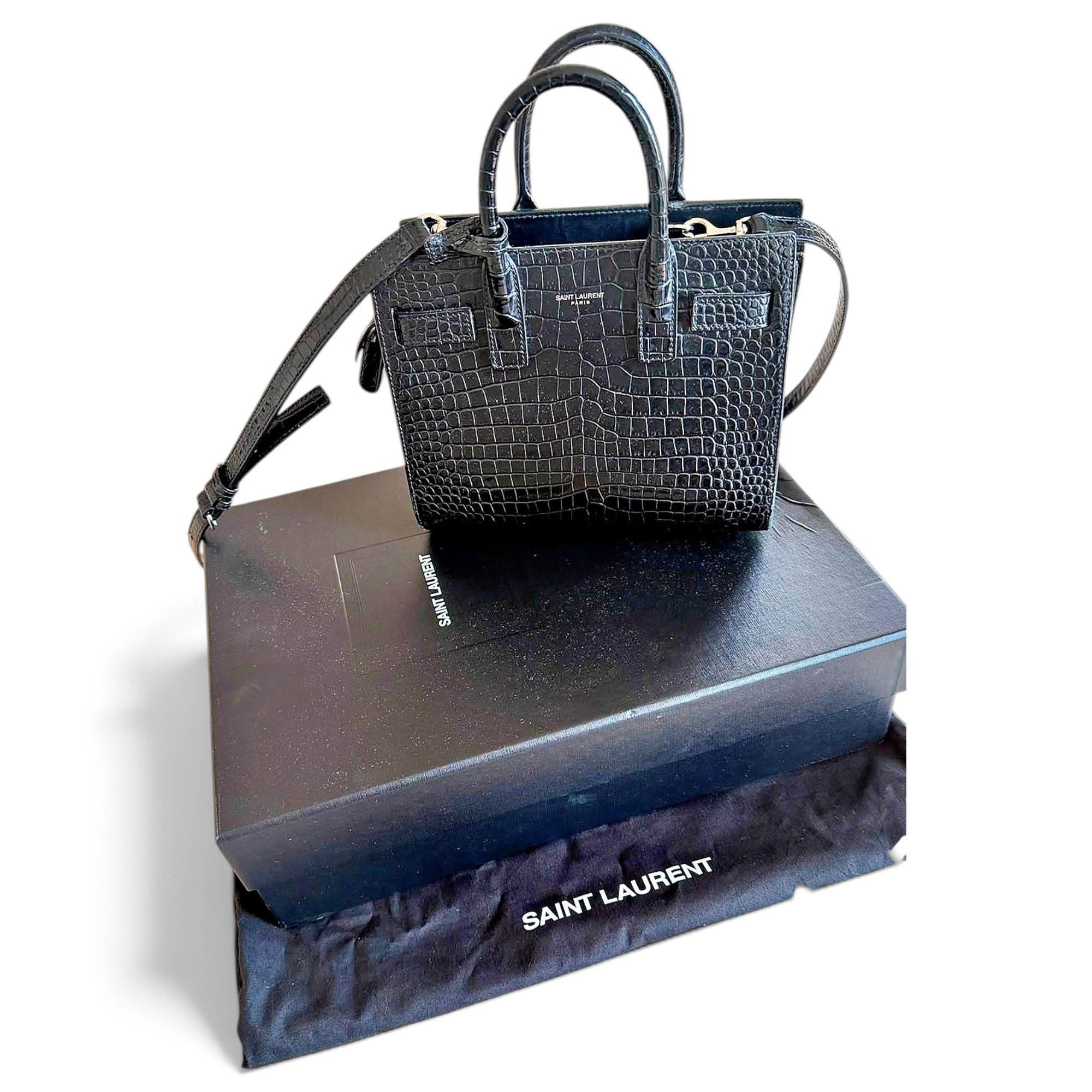 Sac de Jour patent leather tote