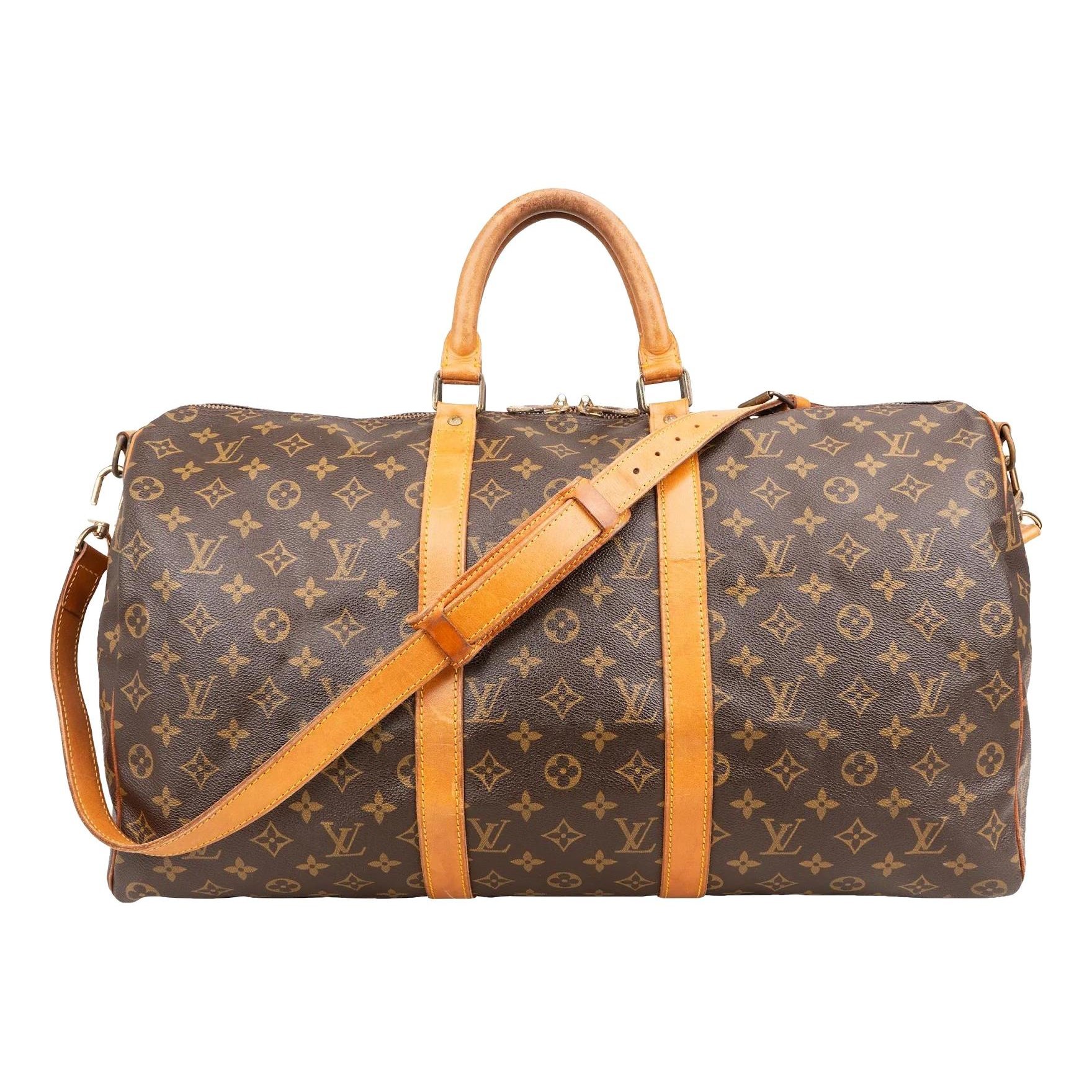 Keepall leather travel bag
