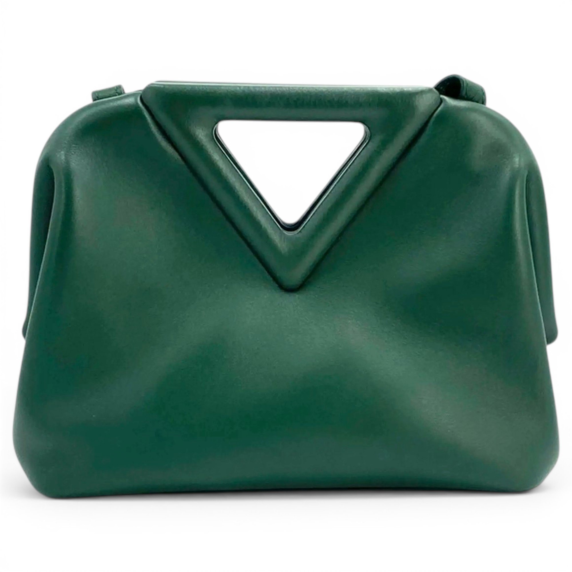 Point leather crossbody bag