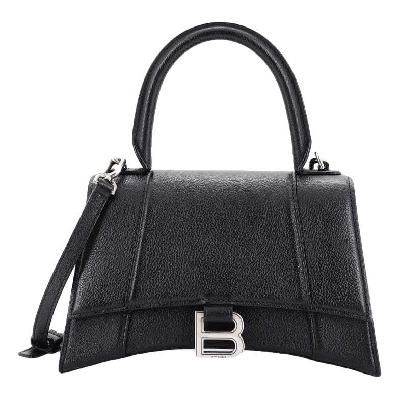 Hourglass leather crossbody bag