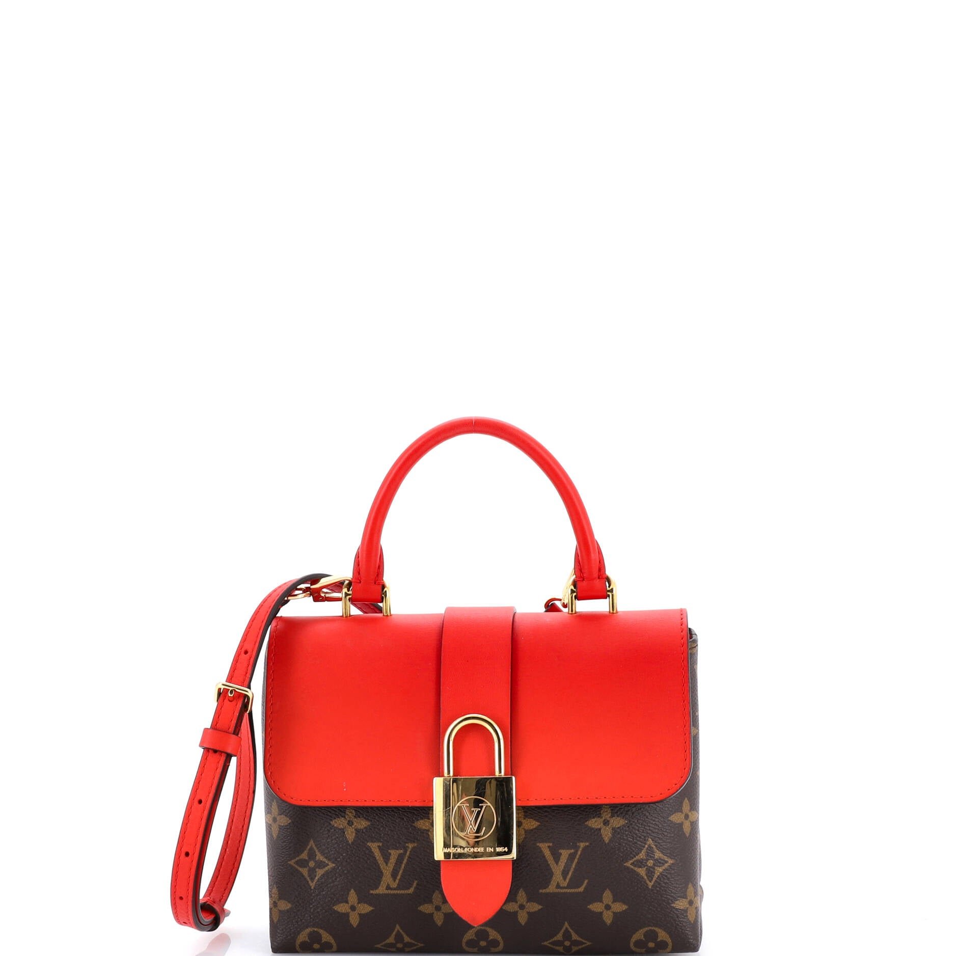Louis Vuitton Locky Handbag Monogram Canvas with Leather BB