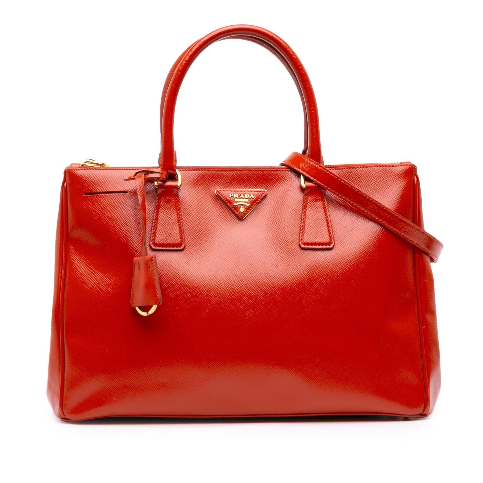 Double leather satchel