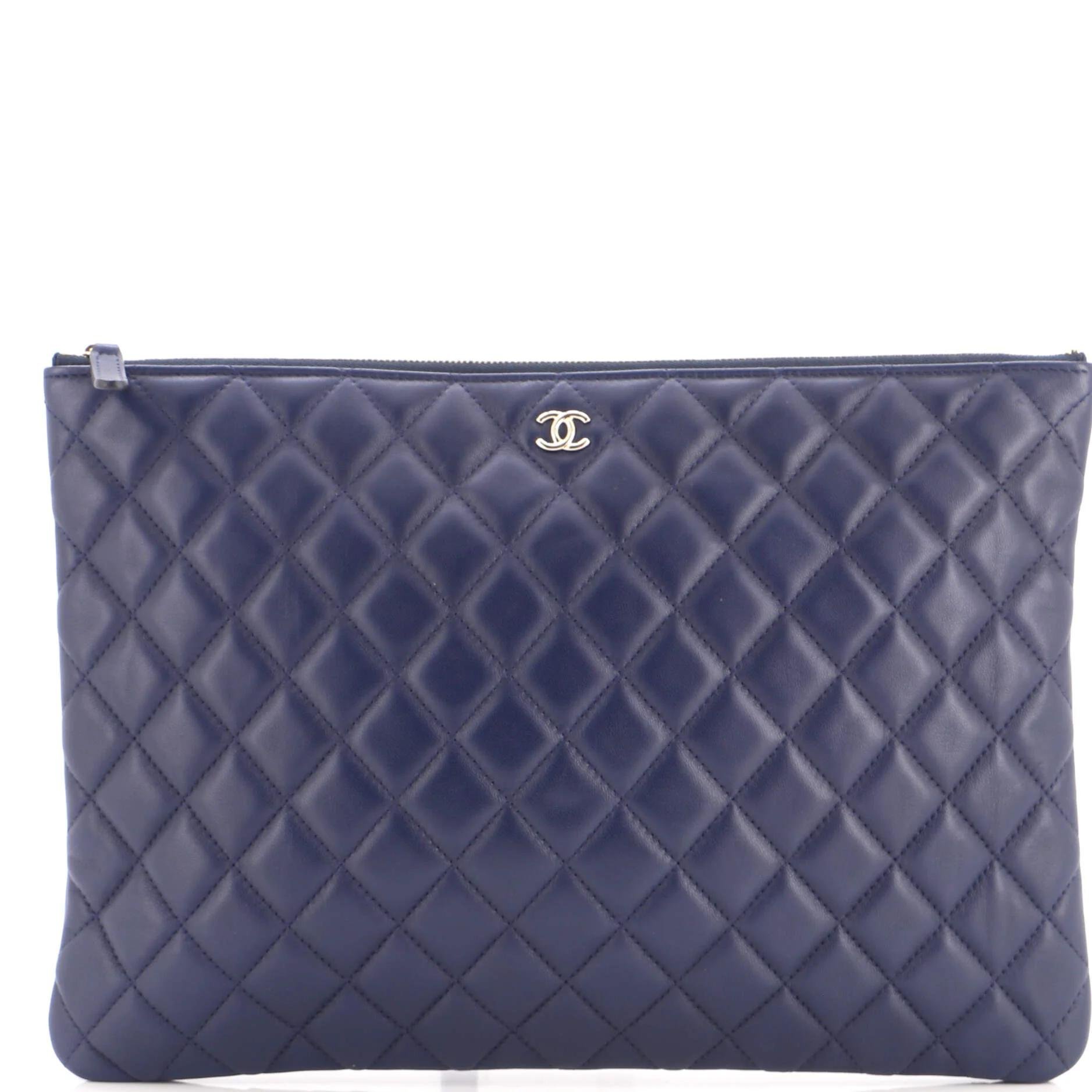 Leather clutch bag