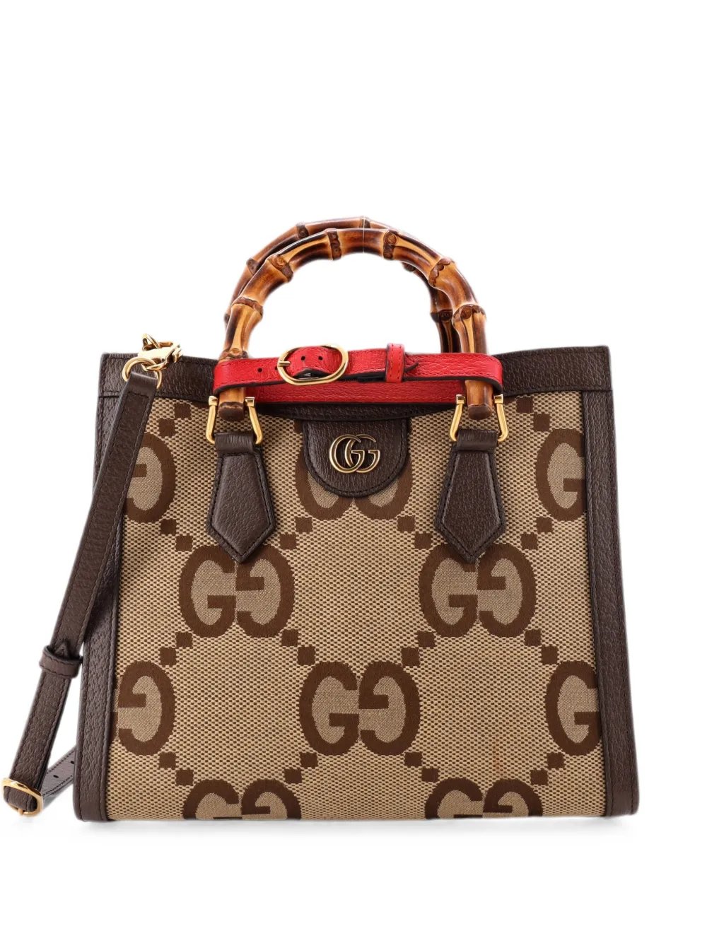 Diana NM Bamboo Handle Jumbo GG Canvas Small tote bag
