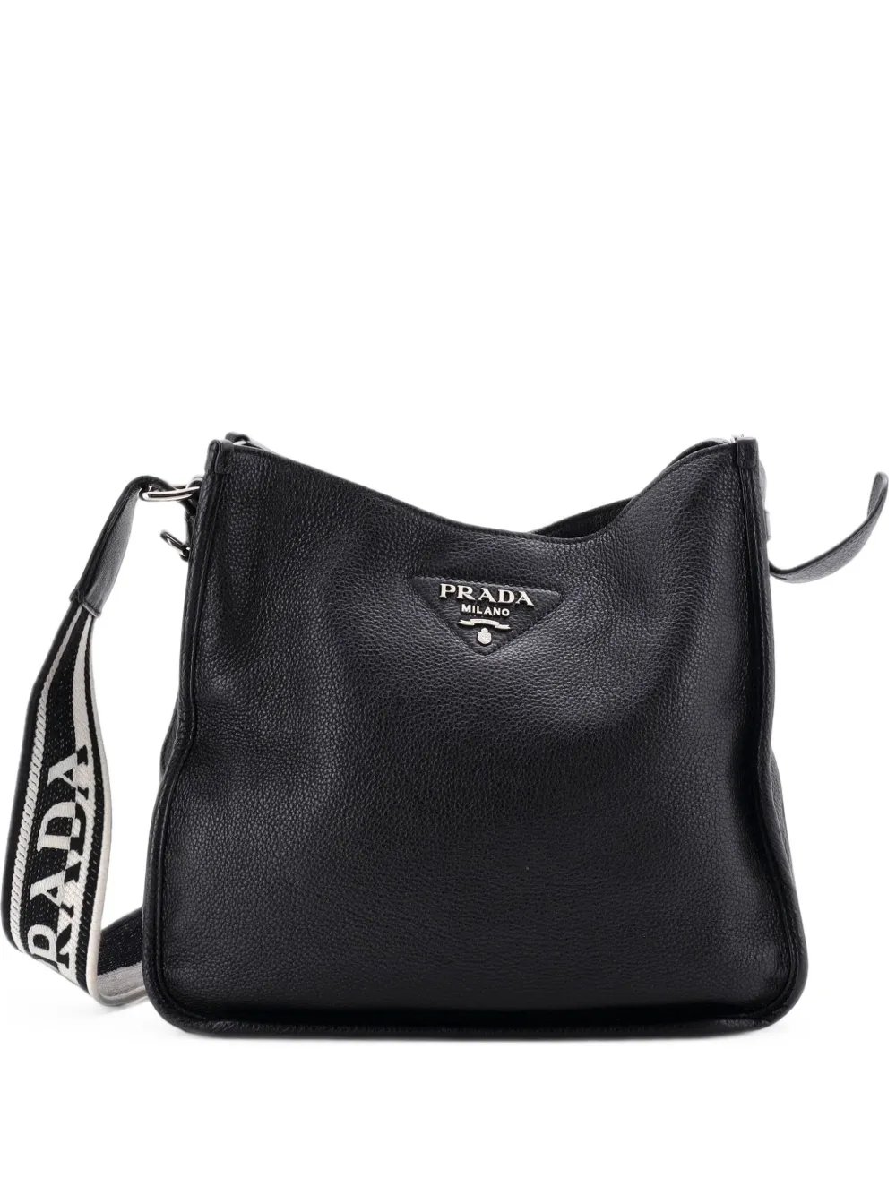 Logo Strap Leather Medium hobo bag