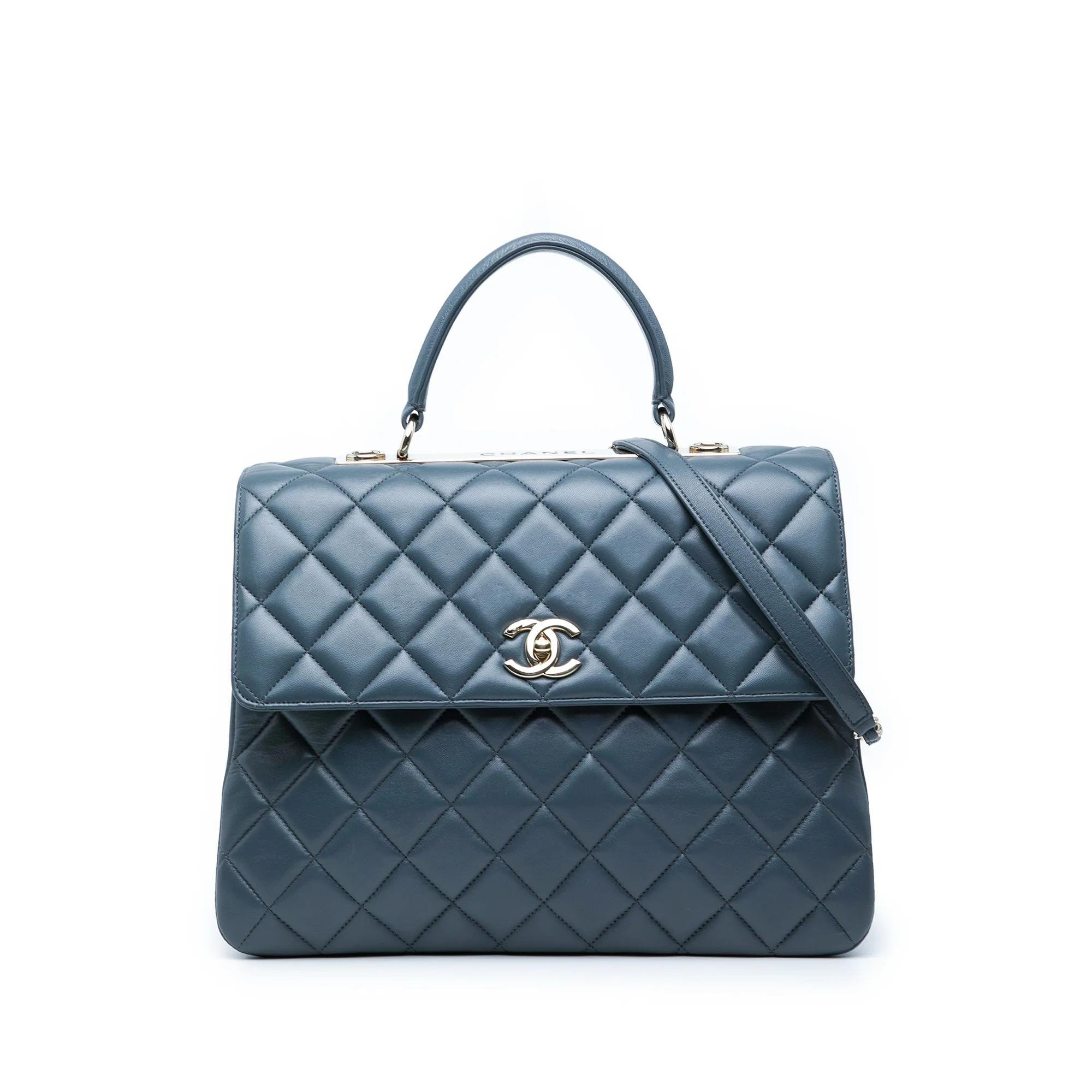Trendy CC leather satchel