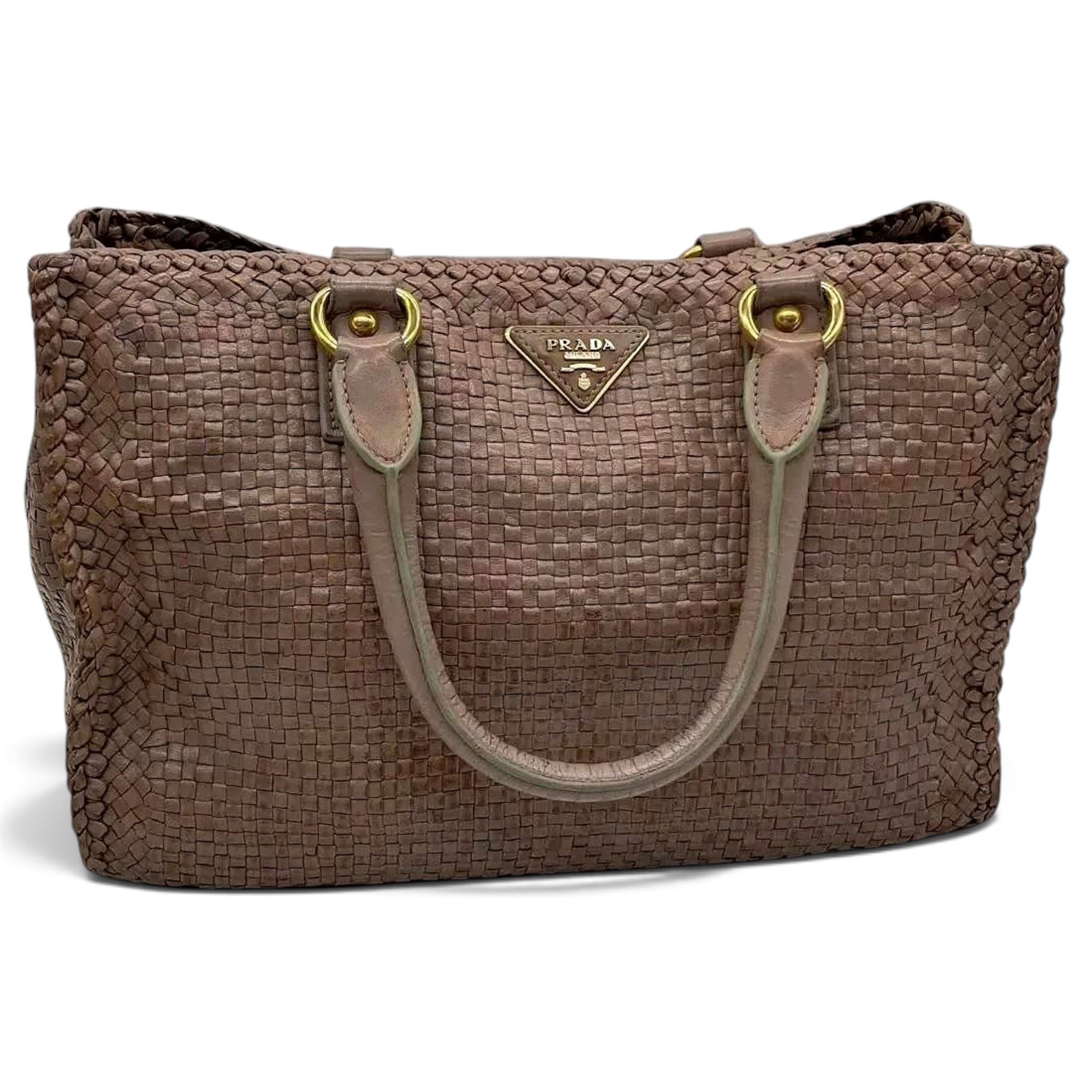 Madras leather bag