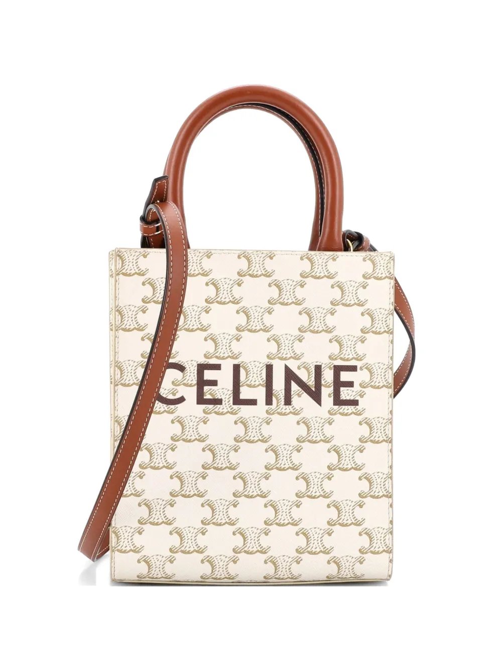 Vertical Cabas Tote Triomphe Coated Canvas Mini satchel