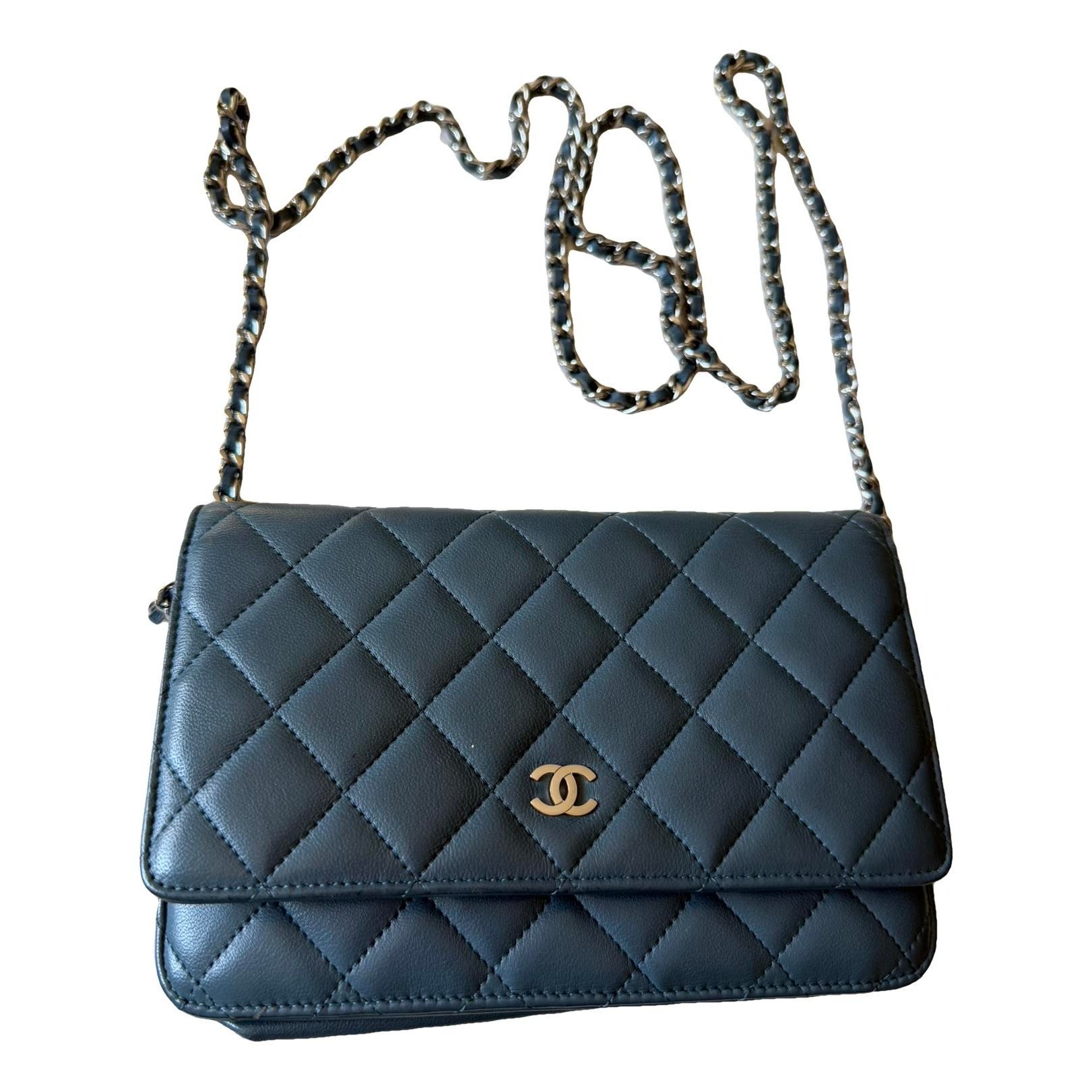Leather clutch bag