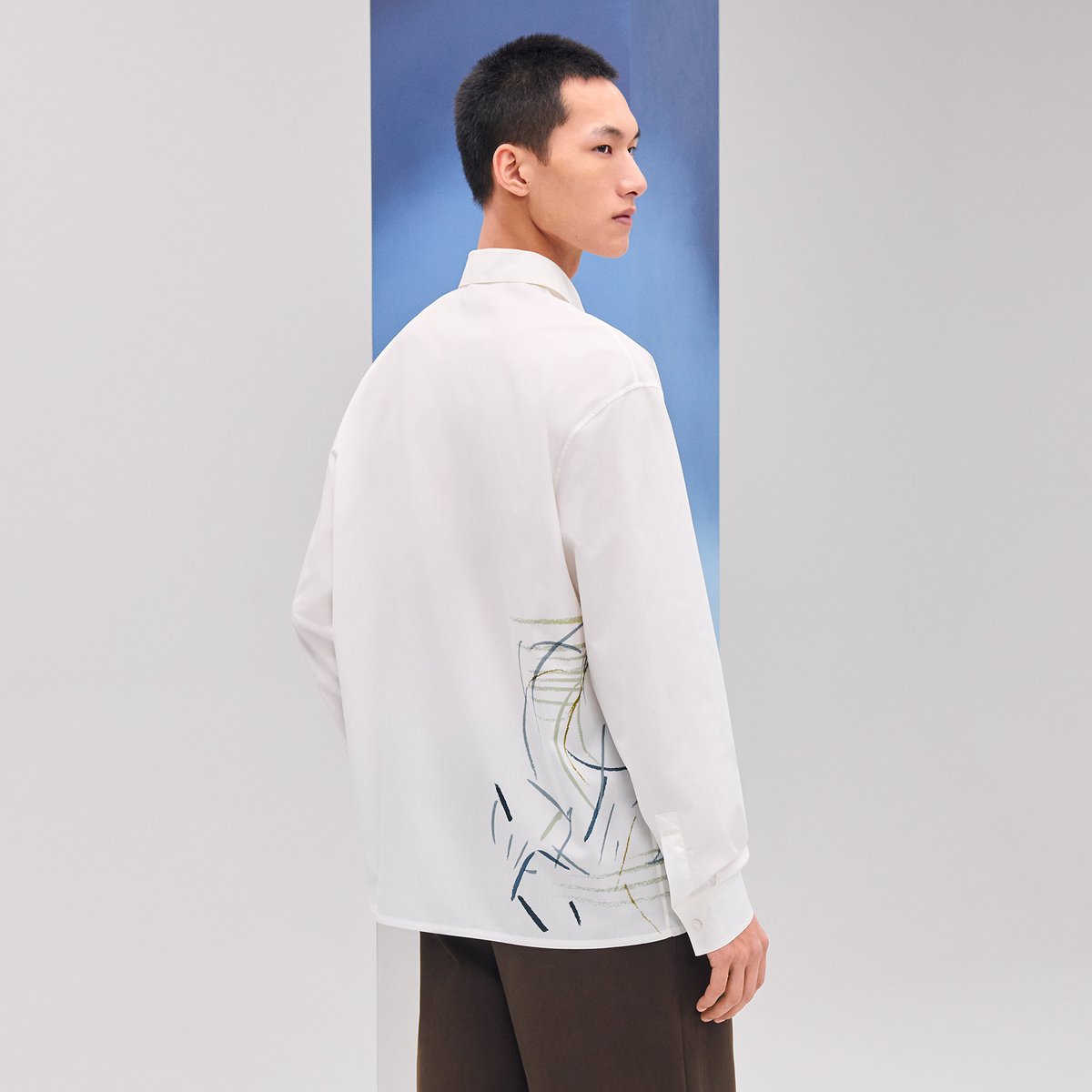 Matcha "Esquisse Au Galop" Boxy Fit Shirt