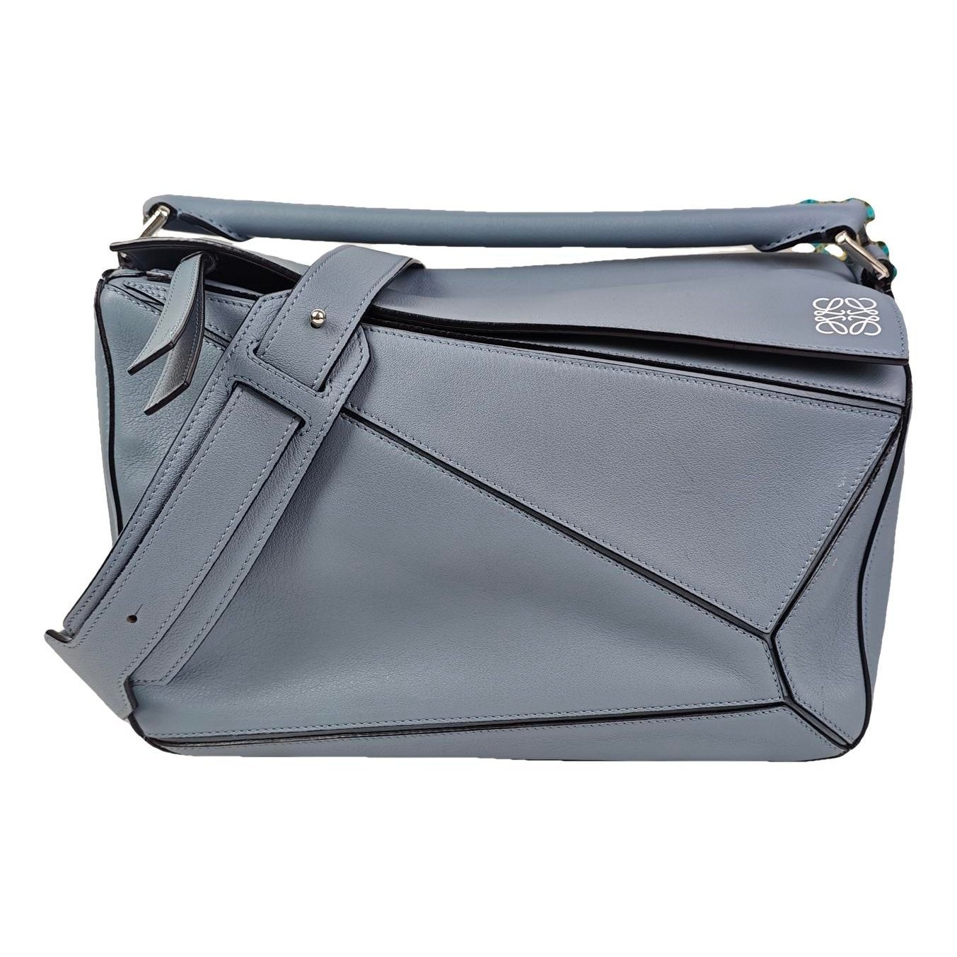 Puzzle leather handbag
