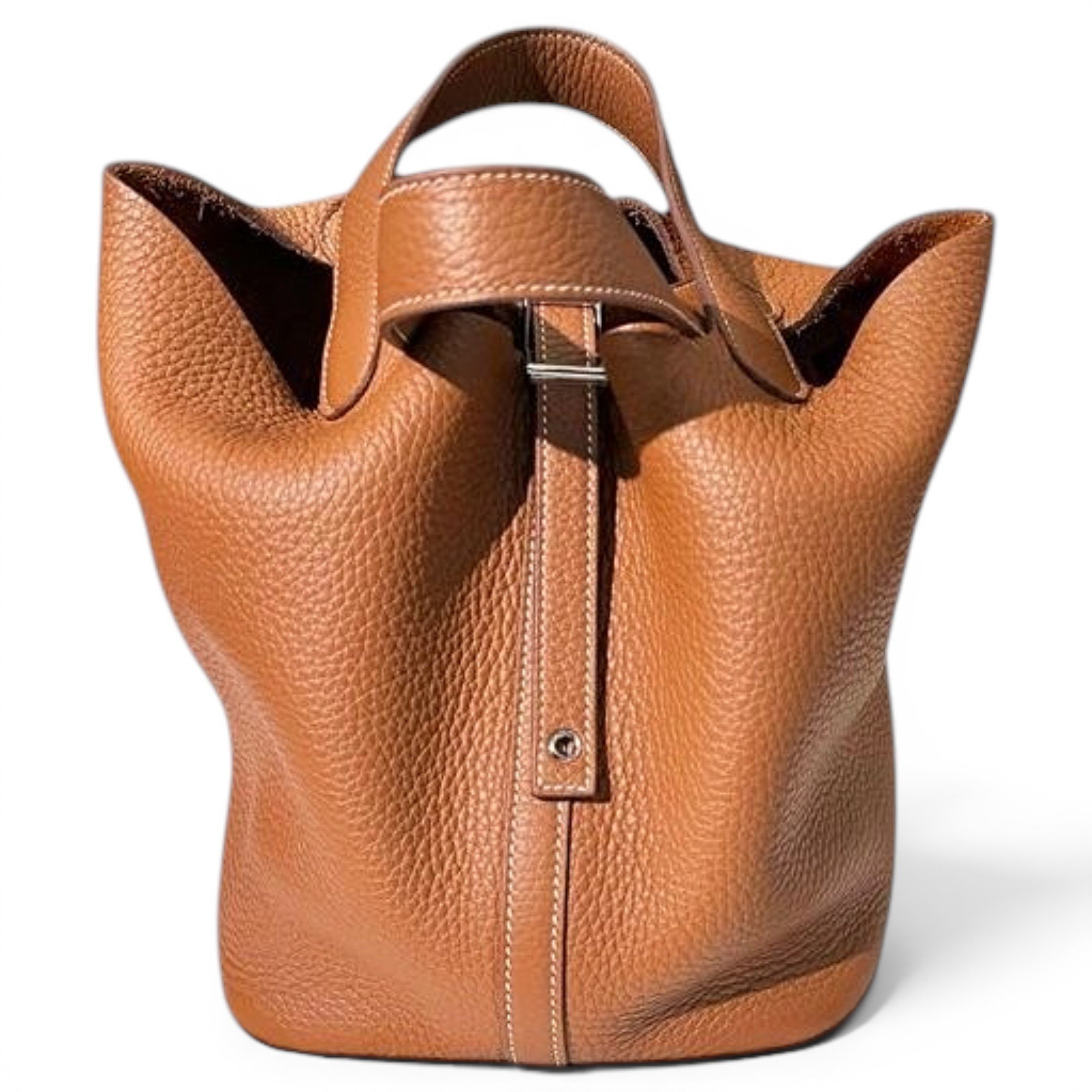 Picotin leather tote