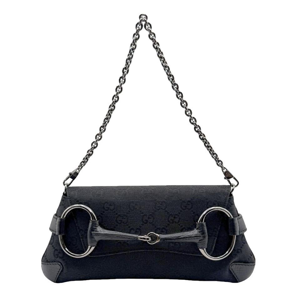 Horsebit Chain cloth handbag