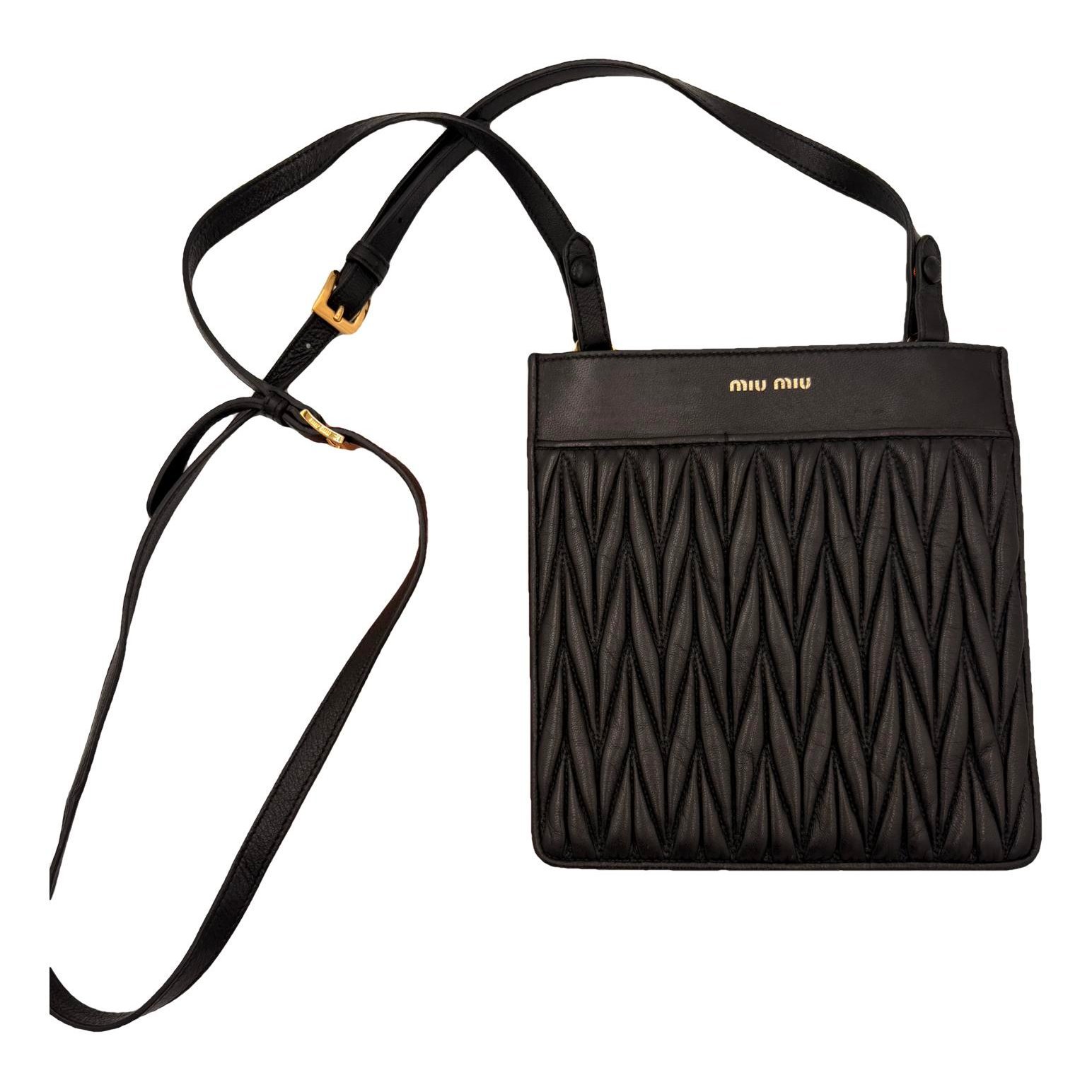 Miu Club leather crossbody bag