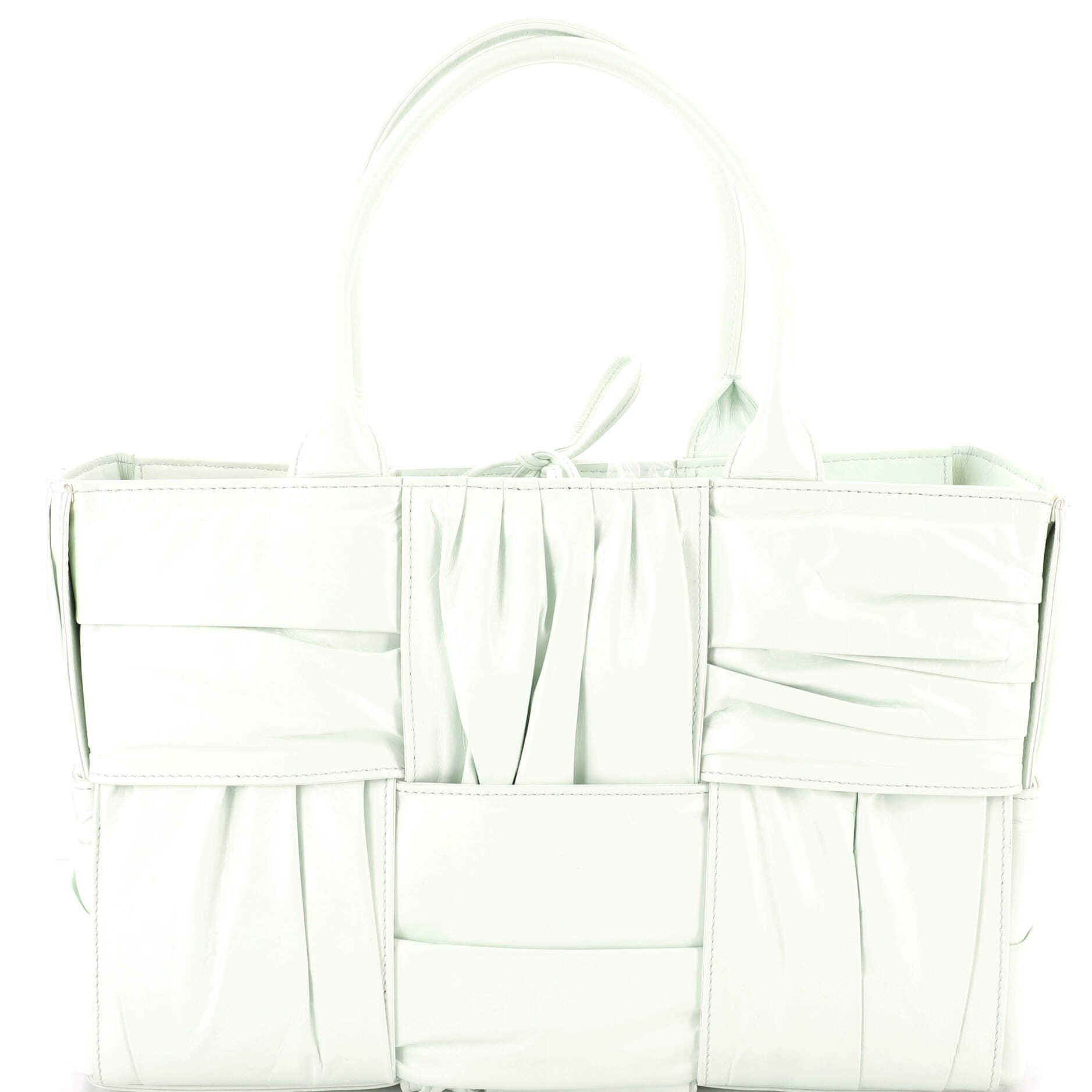 Arco Tote Maxi Intrecciato Plisse Leather Small