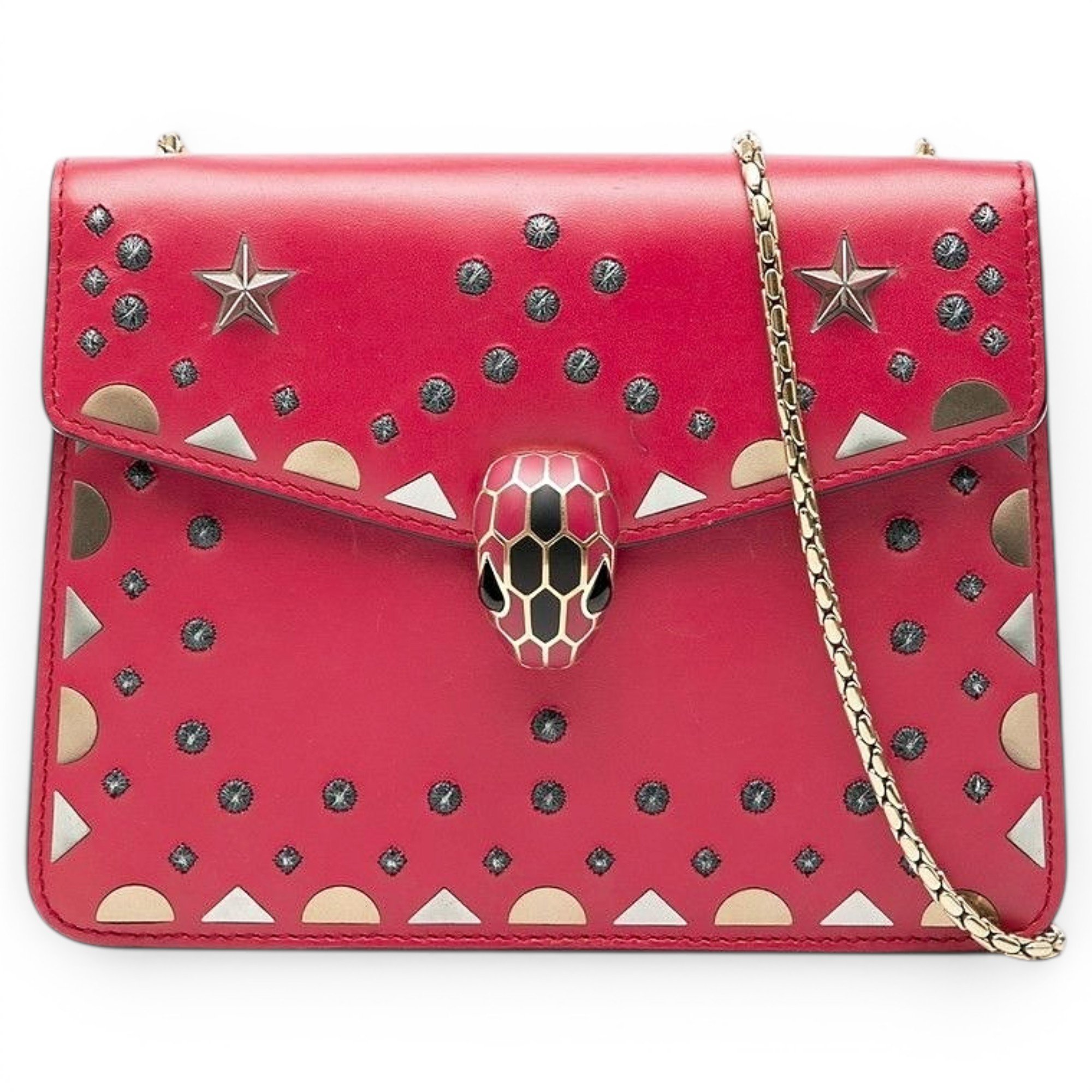 Serpenti leather handbag