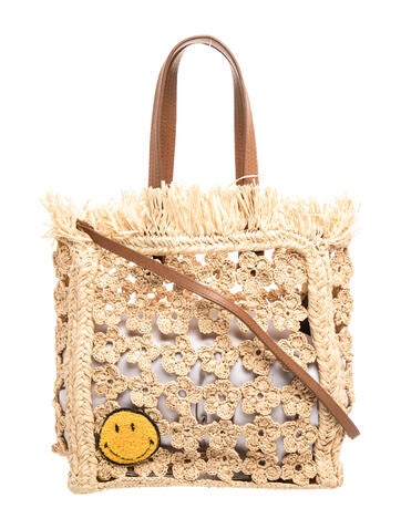 Sandro Straw Top Handle Bag