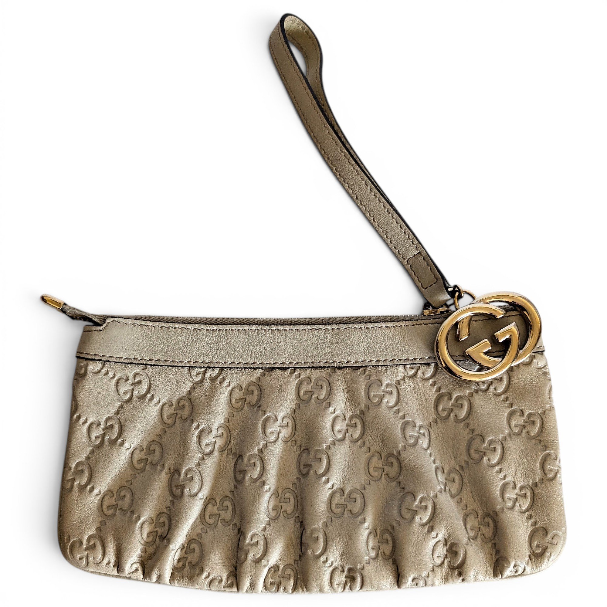 Leather clutch bag