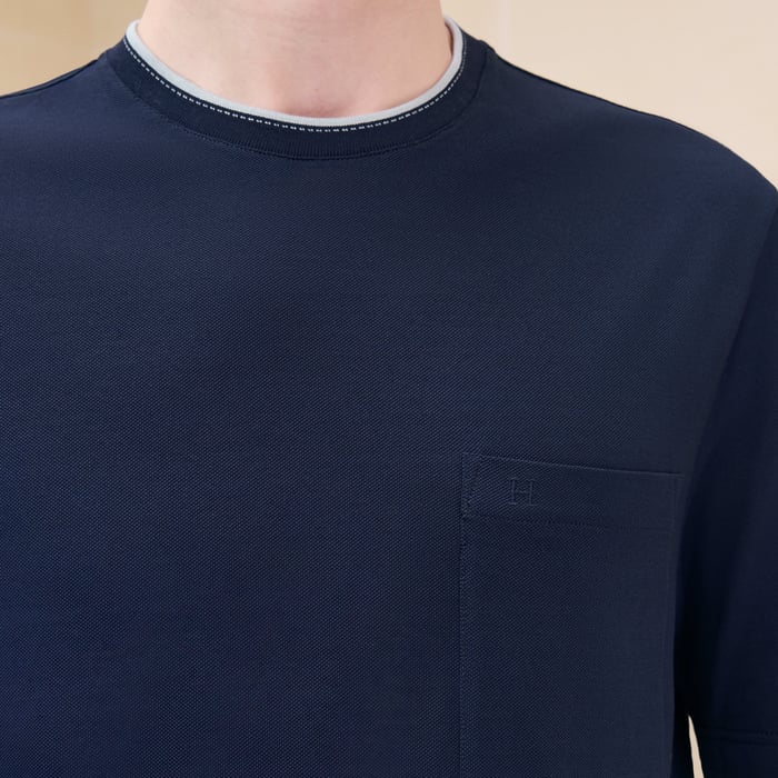 Marine Camiseta "Piqûres Sellier"